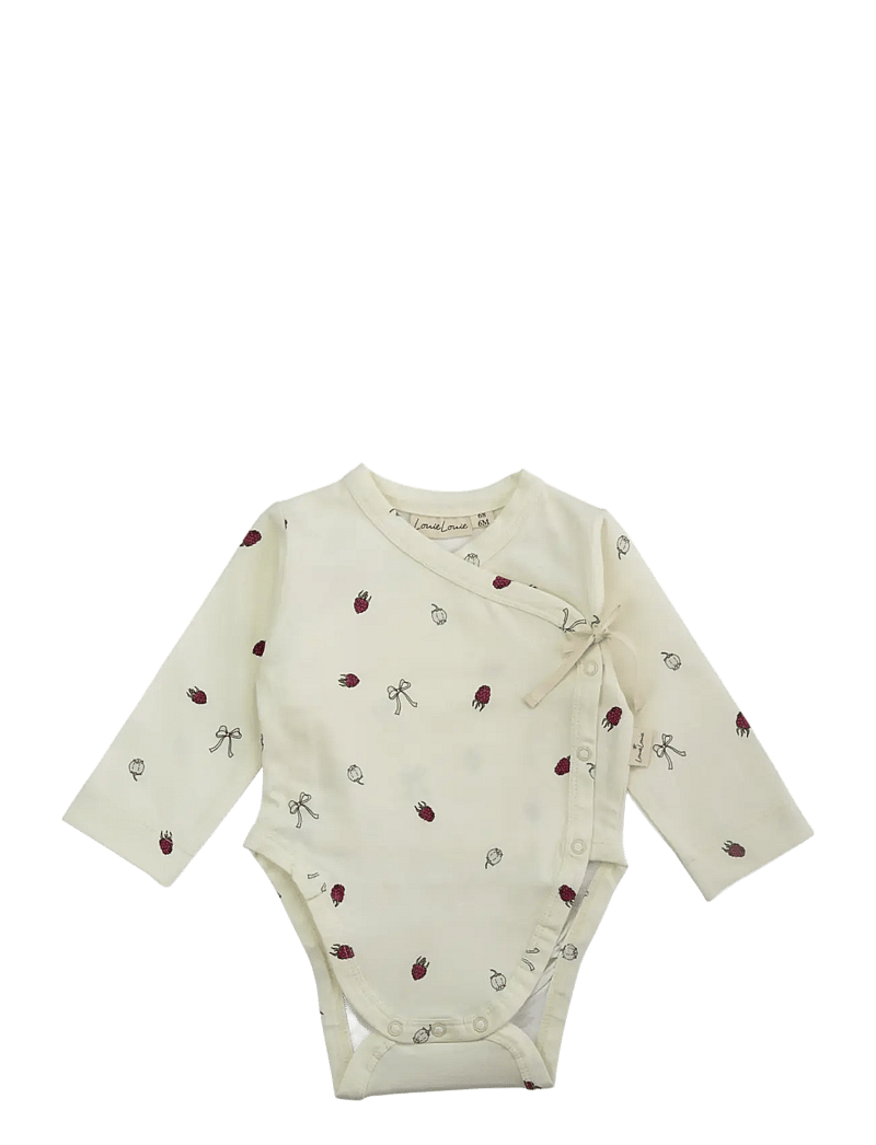 LouieLouie - Wrap body - Jersey - osta vanuse järgi - raspberry and flowers - 0