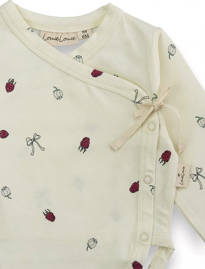 LouieLouie - Wrap body - Jersey - osta vanuse järgi - raspberry and flowers - 2