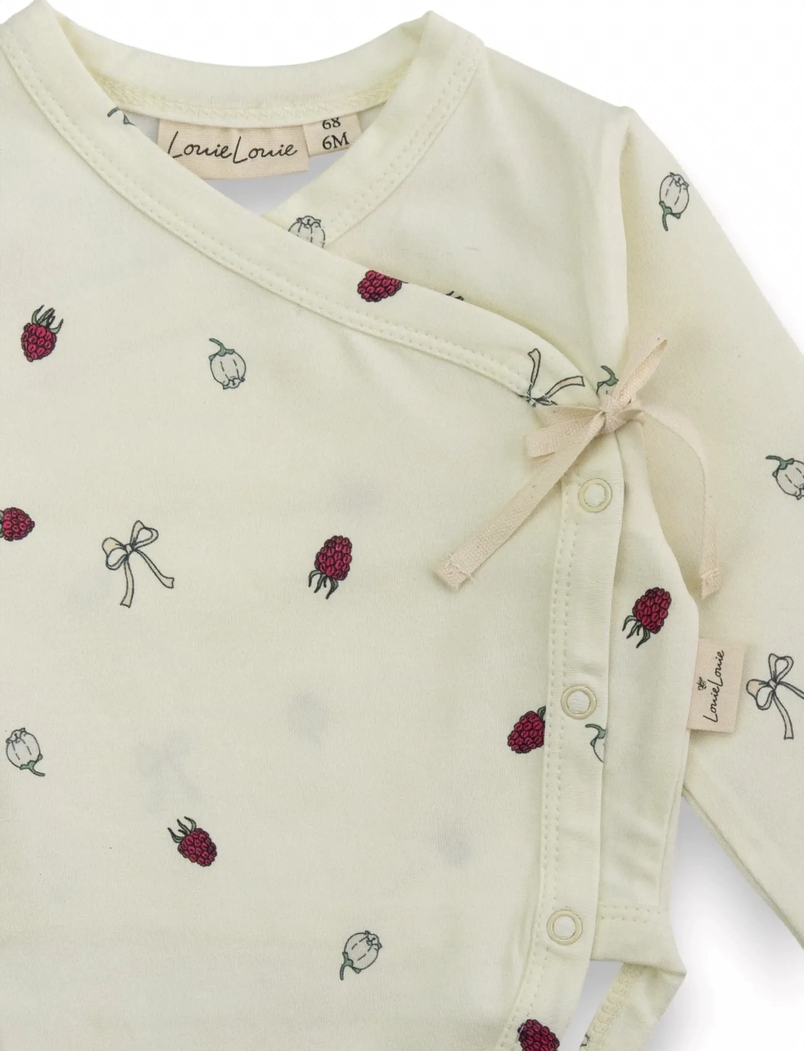 LouieLouie - Wrap body - Jersey - omlottbodies - raspberry and flowers - 2