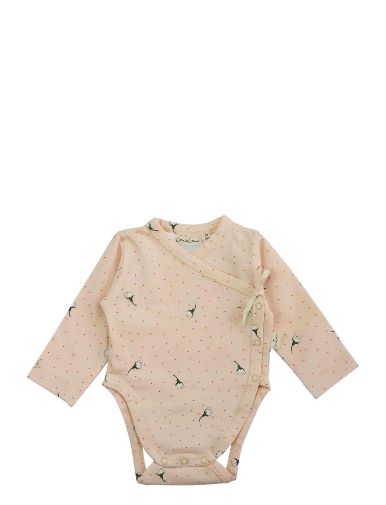 LouieLouie Wrap body - Jersey - Nach Größe einkaufen - WHITE FLOWERS ROSE / pink/rose