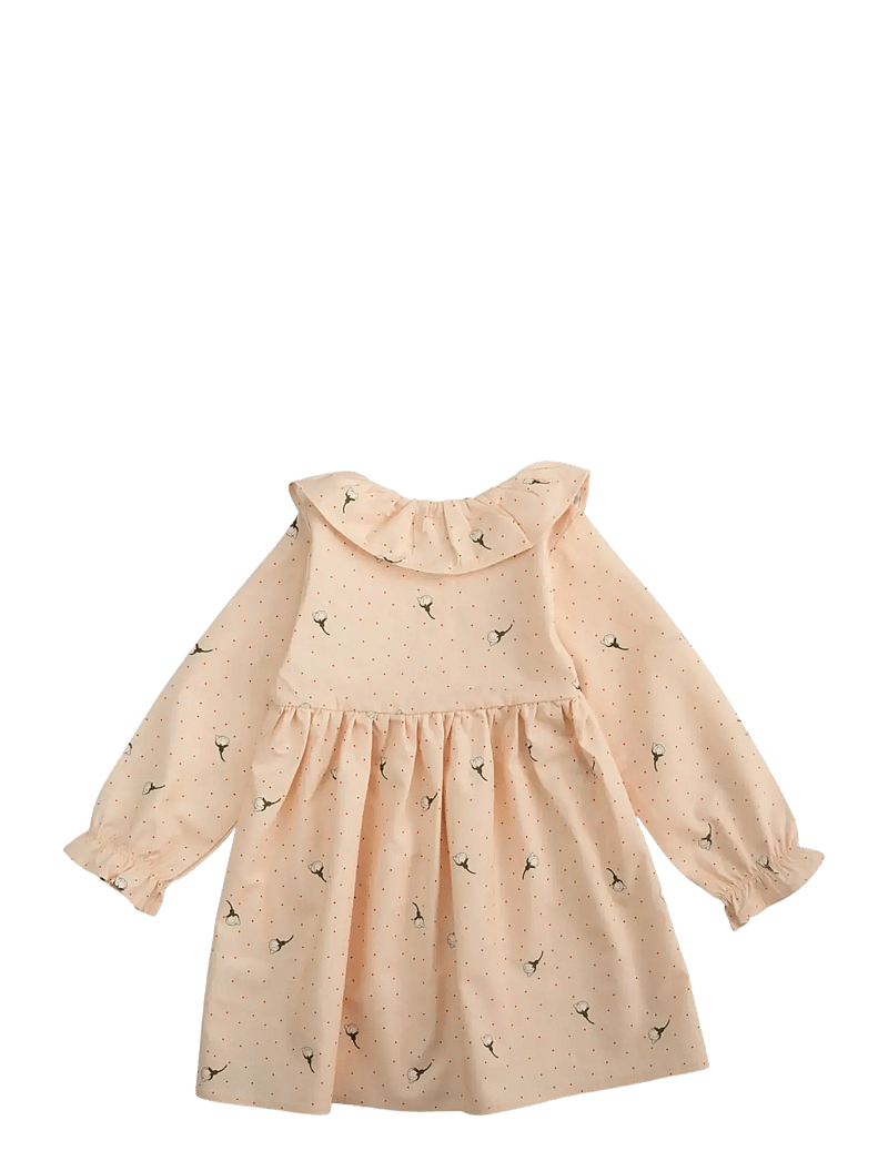 LouieLouie - Lilly dress - Poplin - vauvojen pitkähihaiset mekot - white flowers rose - 1