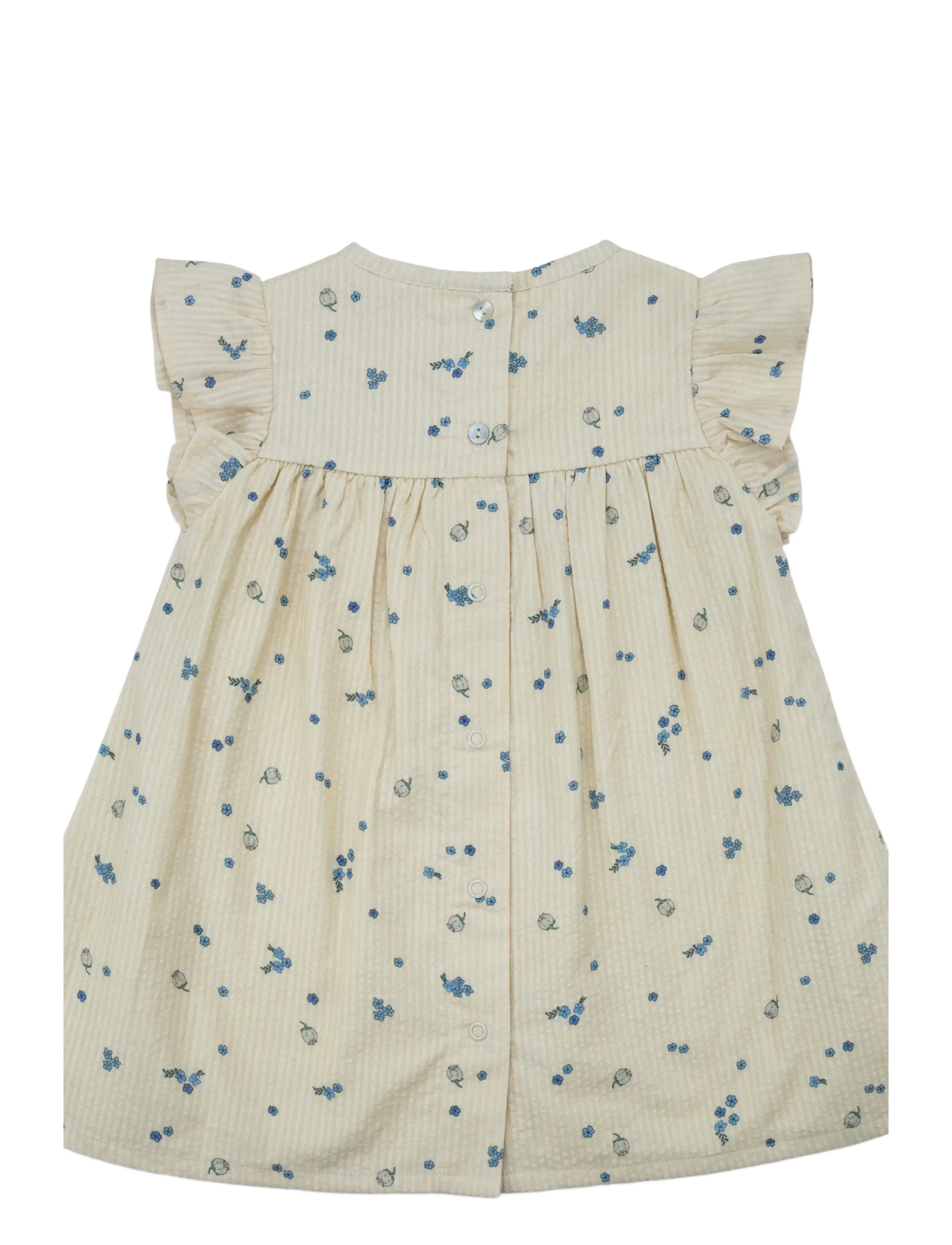LouieLouie - Belle dress - Seersucker - varrukateta beebi kleidid - forget-me-not - 1