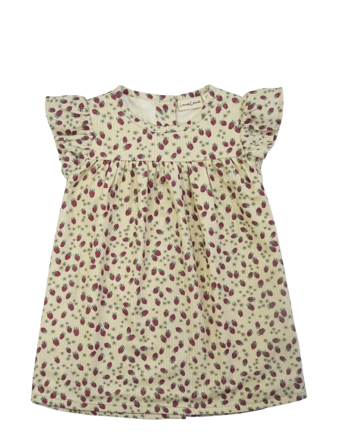 LouieLouie Belle dress - Seersucker - Kampagne - PETIT RASPBERRIES / cream
