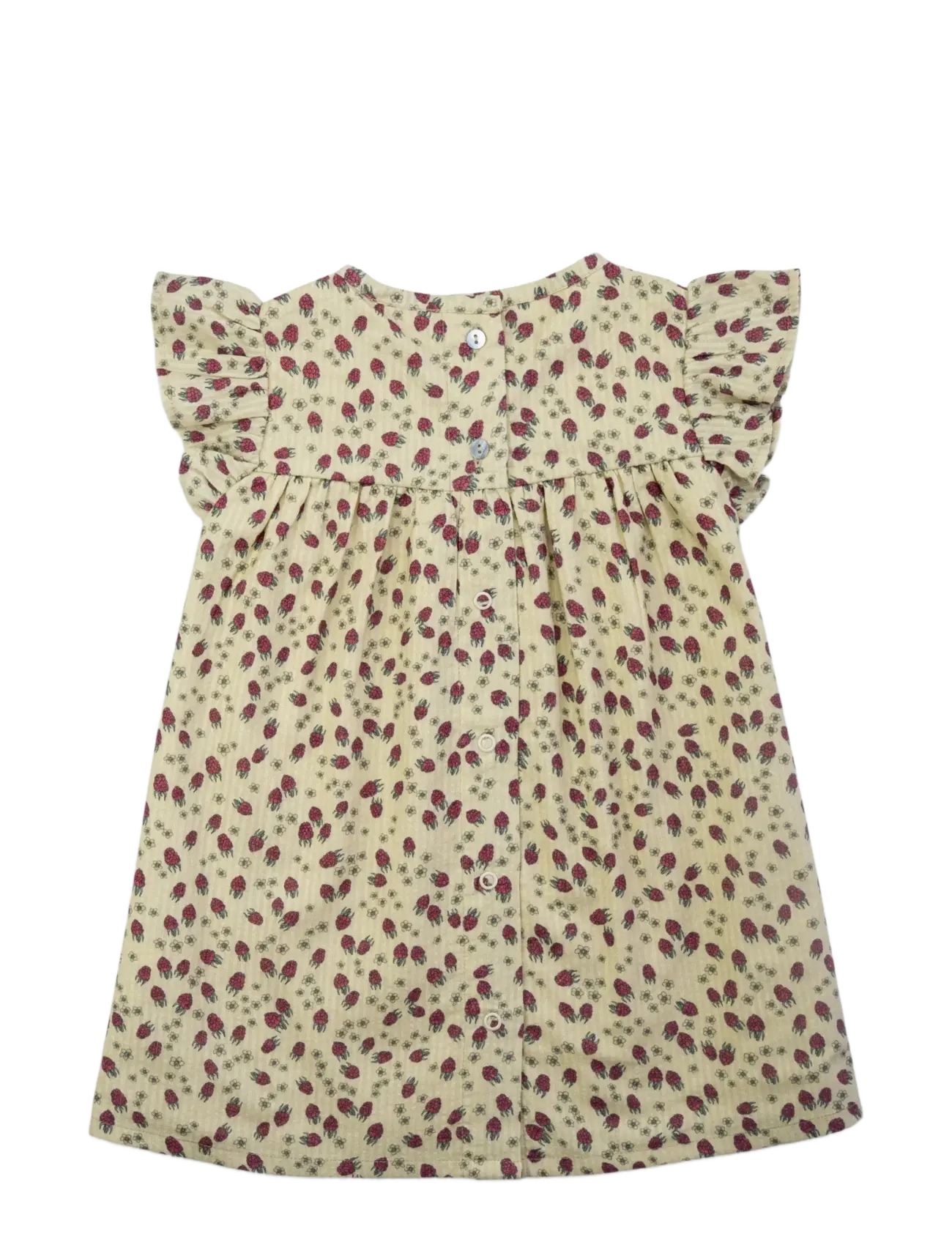 LouieLouie - Belle dress - Seersucker - Ærmeløse babykjoler - petit raspberries - 1