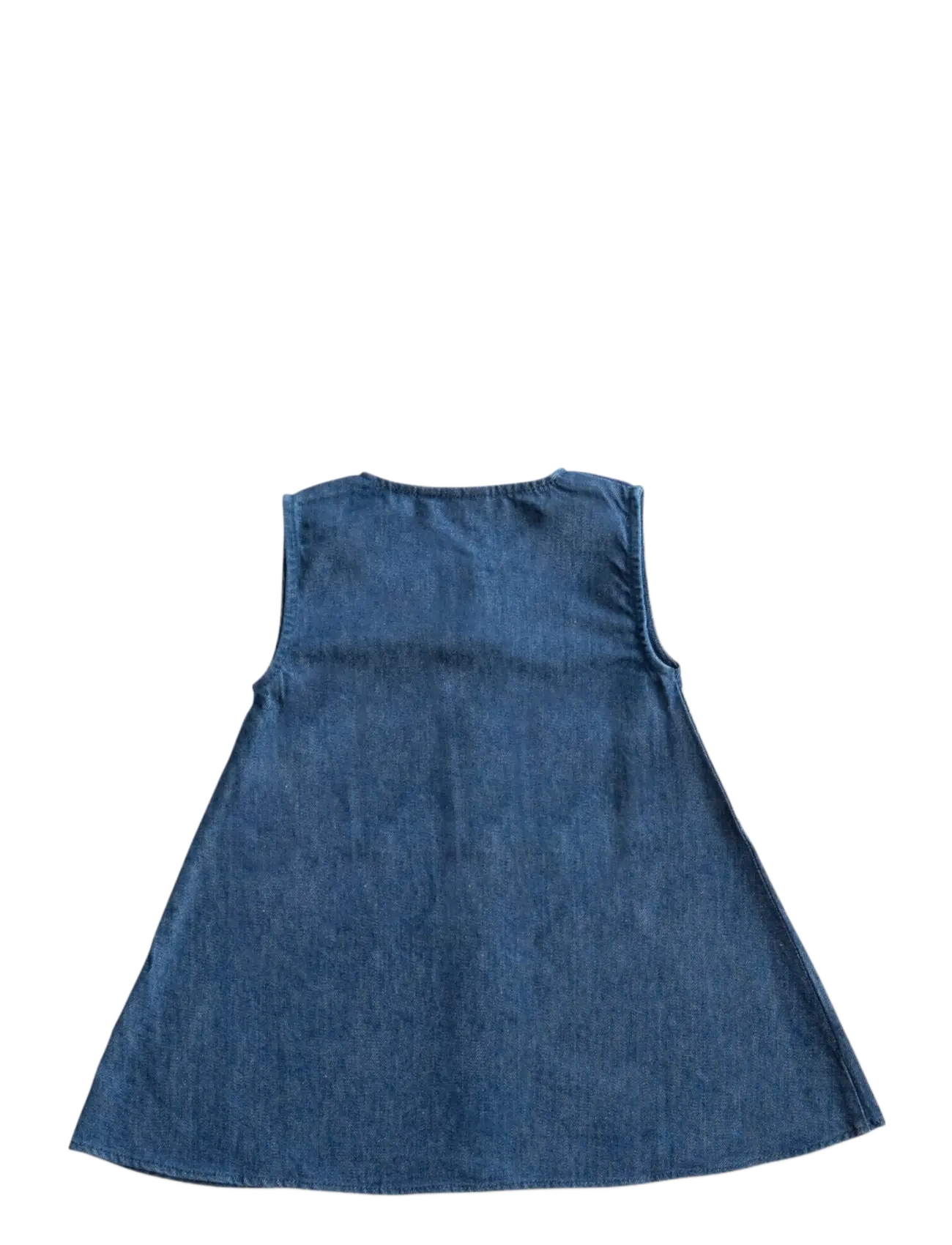 LouieLouie - Rose dress - Denim - raspberry on pocket - emb - 1