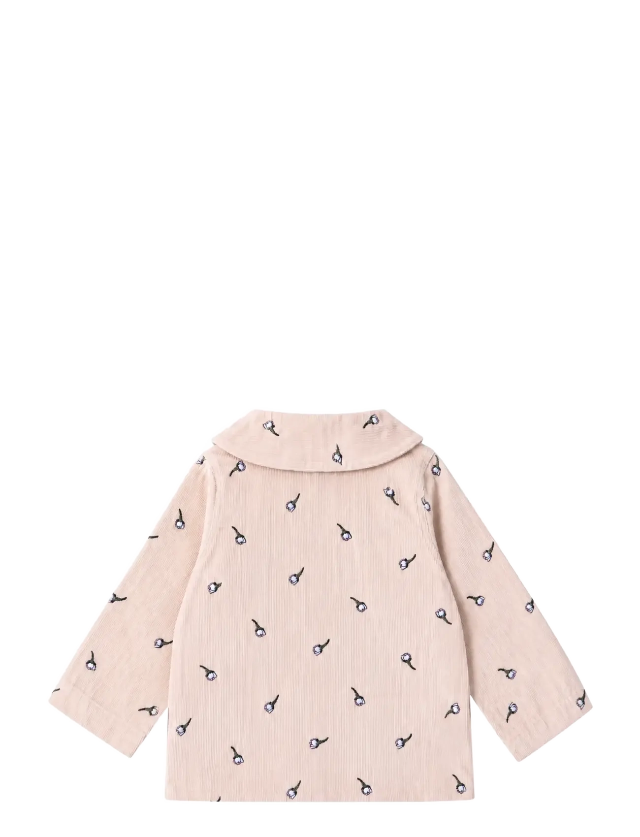 LouieLouie - Elliot jacket - Courdroy - jeansjacken - white flowers rose - emb - 2