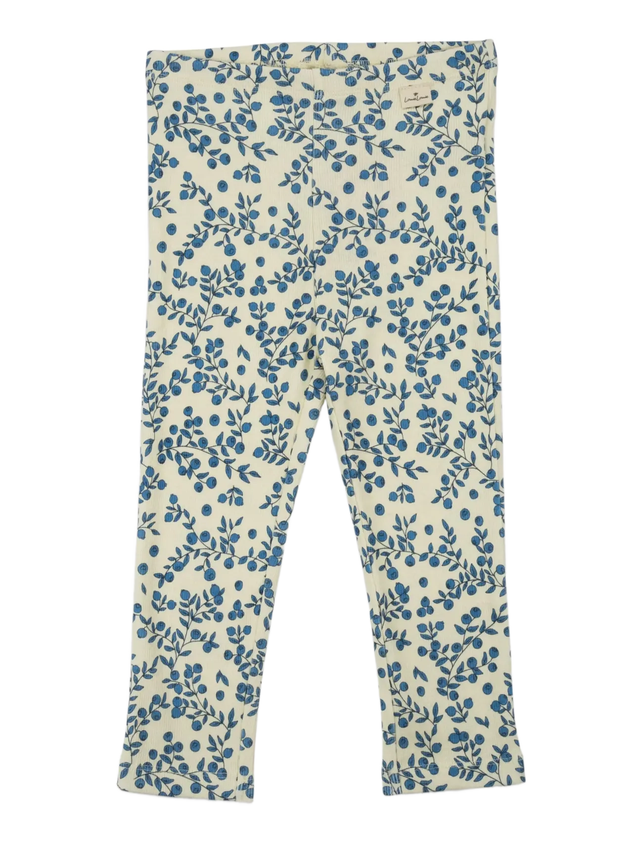 LouieLouie Louie Leggings - Rib 2x1 - Bukser - BRANCHES OF BLUEBERRY / cream
