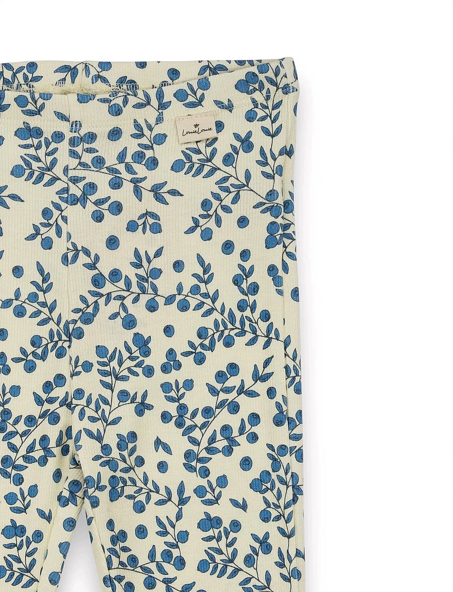 LouieLouie - Louie Leggings - Rib 2x1 - vauvojen housut - branches of blueberry - 2
