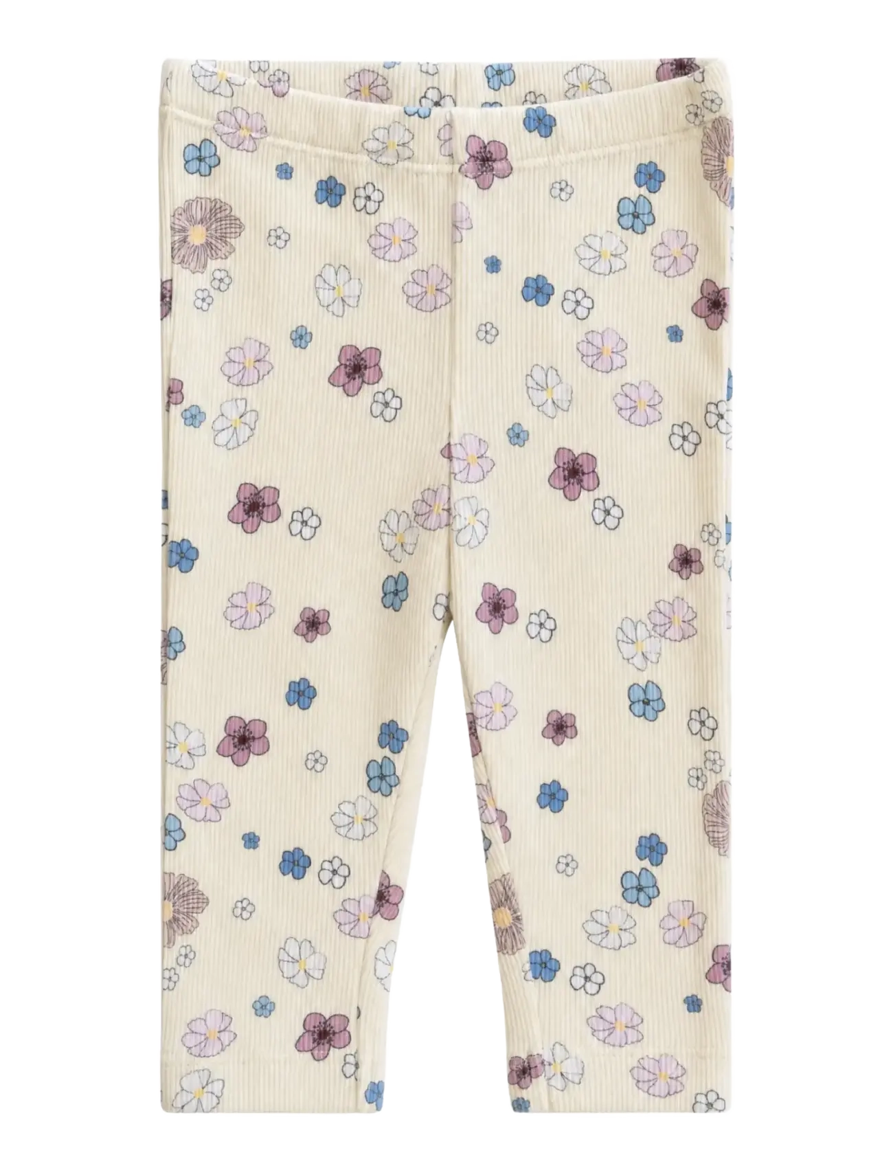 LouieLouie Louie Leggings - Rib 2x1 - Shop by size - FLOWERING / cream