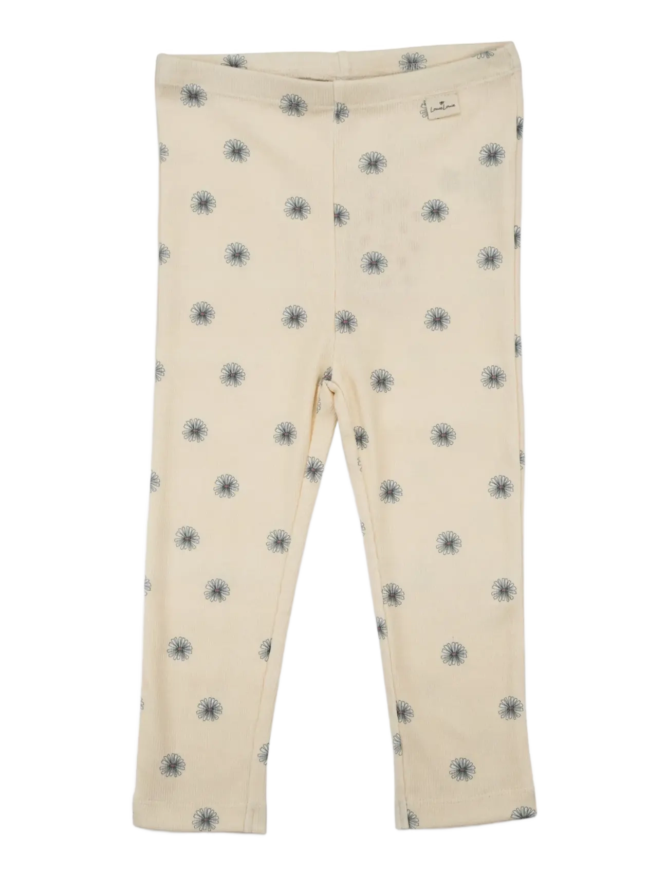 LouieLouie Louie Leggings - Rib 2x1 - Bukser - MARGURITTE / cream