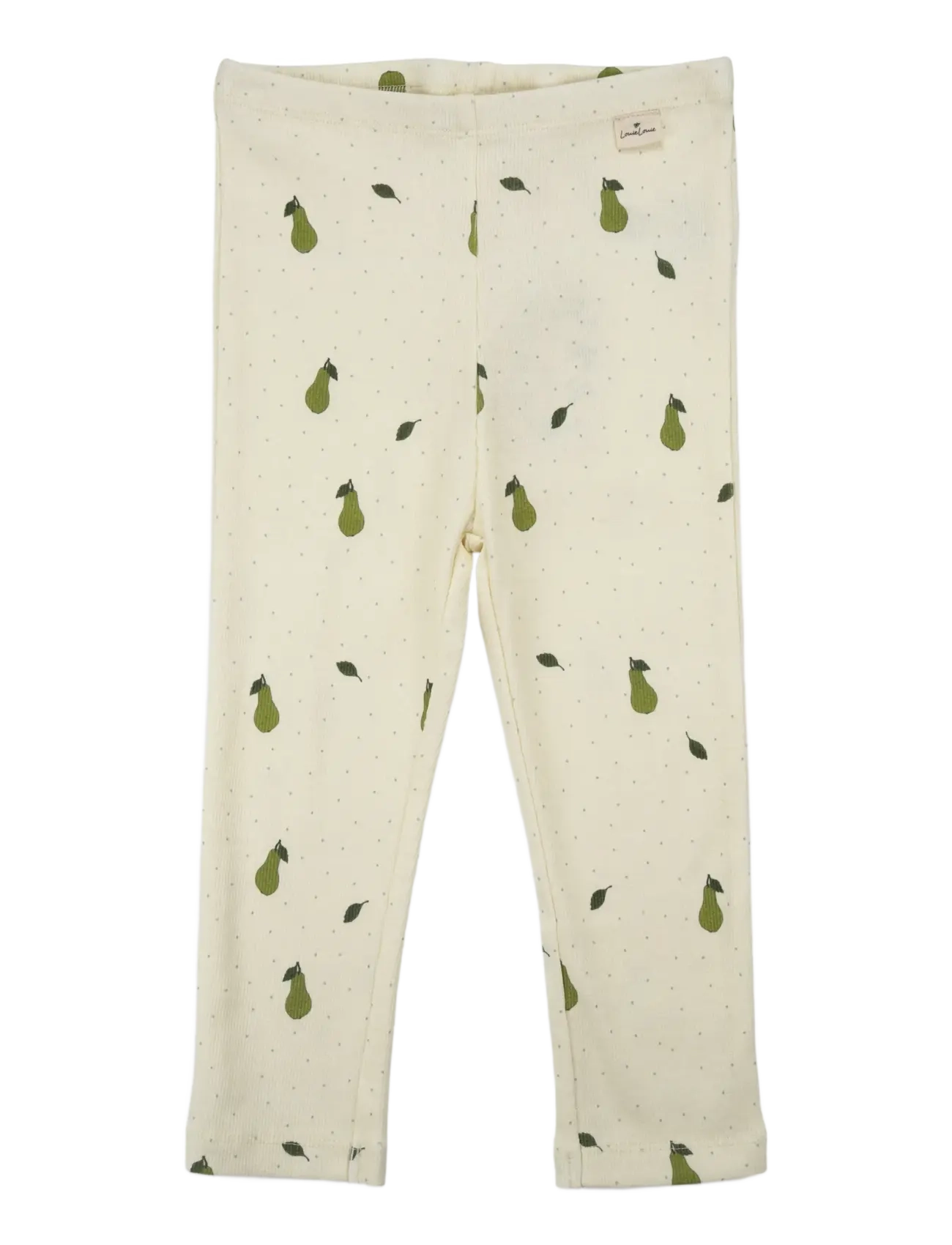 LouieLouie Louie Leggings - Rib 2x1 - Nyheder - PEAR FALL / cream