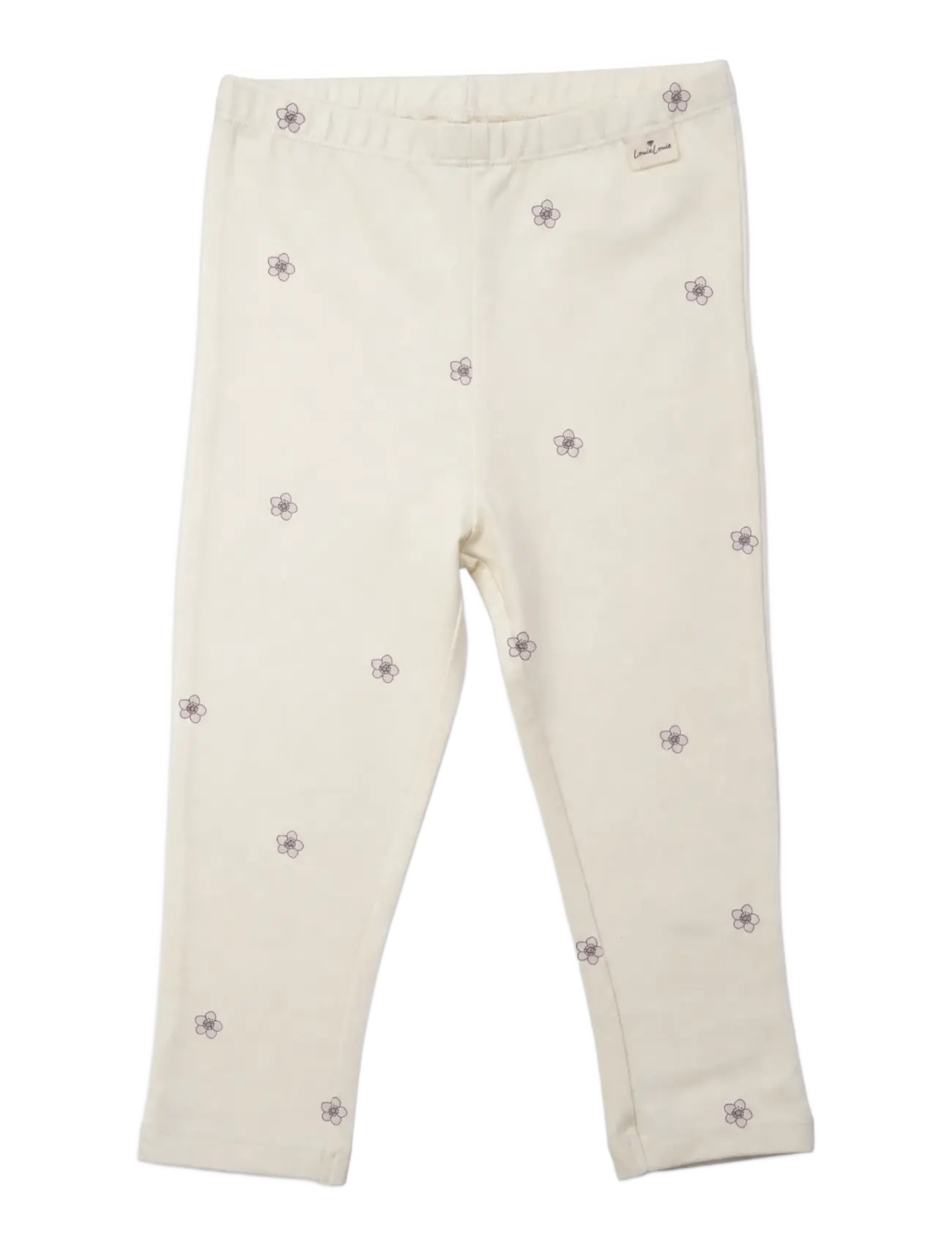 LouieLouie Louie Leggings - Jersey - Leggings - SMALL FLOWERS / cream