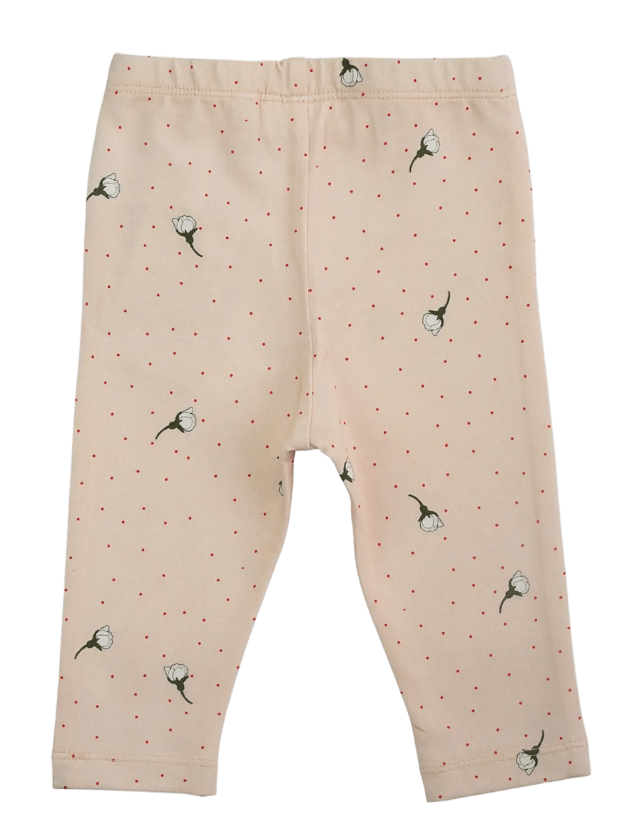 LouieLouie - Louie Leggings - Jersey - beebipüksid - white flowers rose - 1