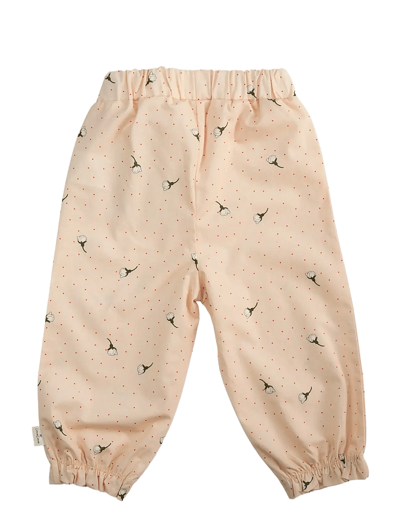 LouieLouie - Ellen Pants - Poplin - spodenki niemowlęce - white flowers rose - 1