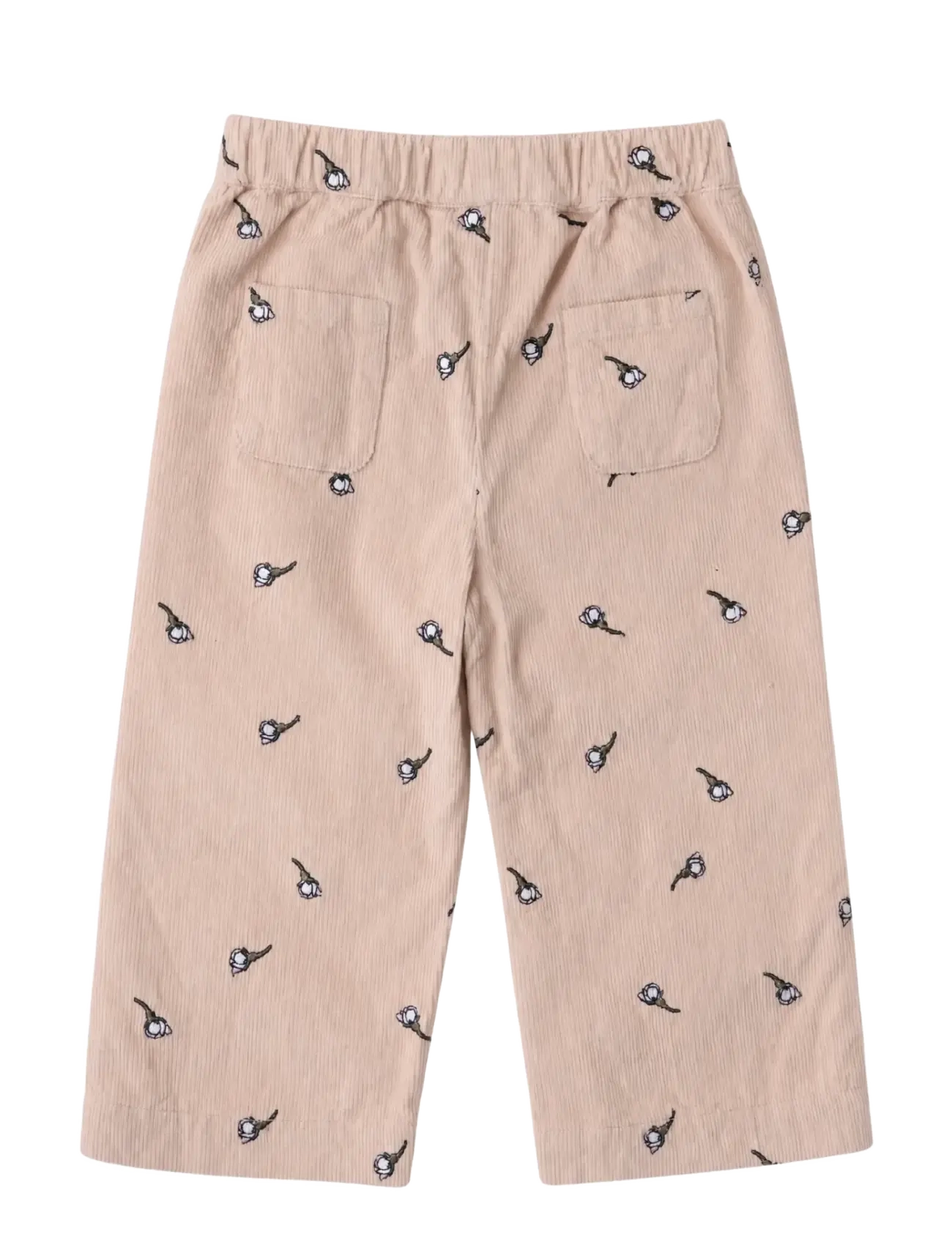 LouieLouie - Rosemary pants - Courdroy - beebipüksid - white flowers rose - emb - 2