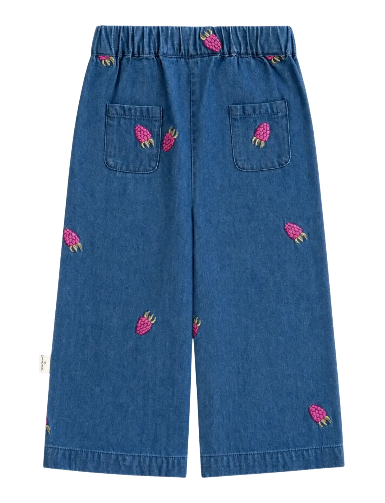 LouieLouie - Rosemary pants - Denim - platūs džinsai - small raspberries - emb - 2