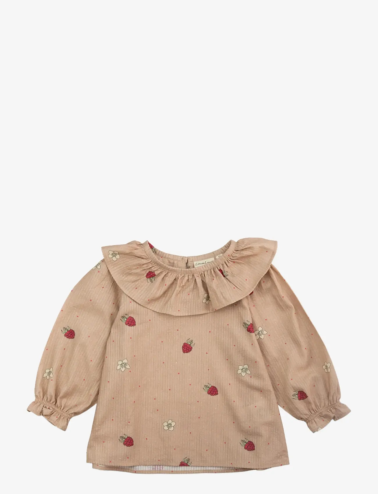 LouieLouie - Elinor Ruffle Blouse - Seersucker - blouses & tunics - raspberry rose - 0