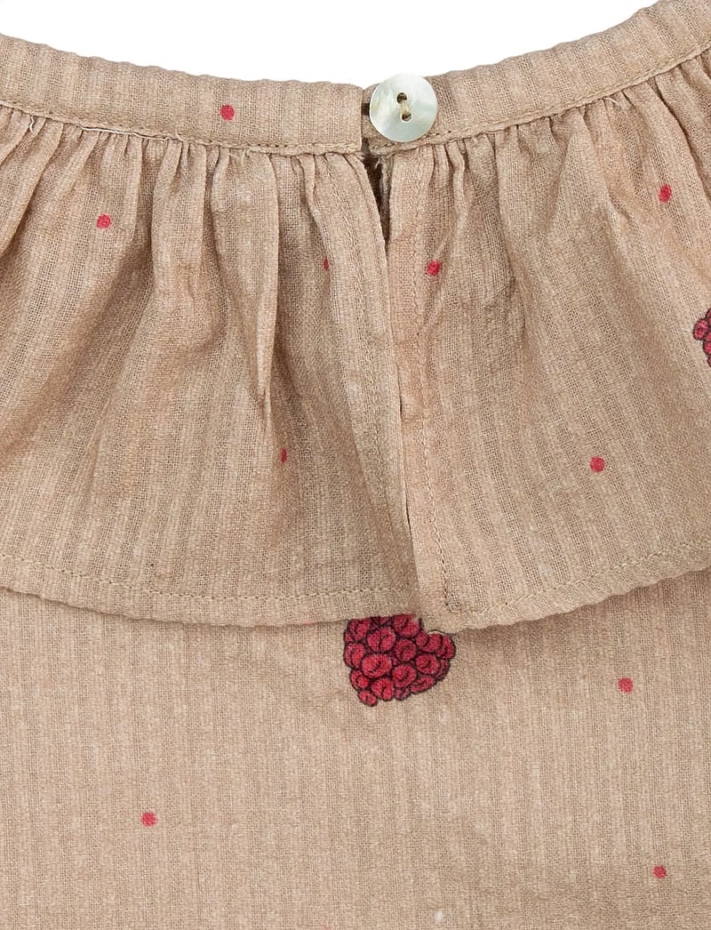 LouieLouie - Elinor Ruffle Blouse - Seersucker - blouses & tunics - raspberry rose - 2