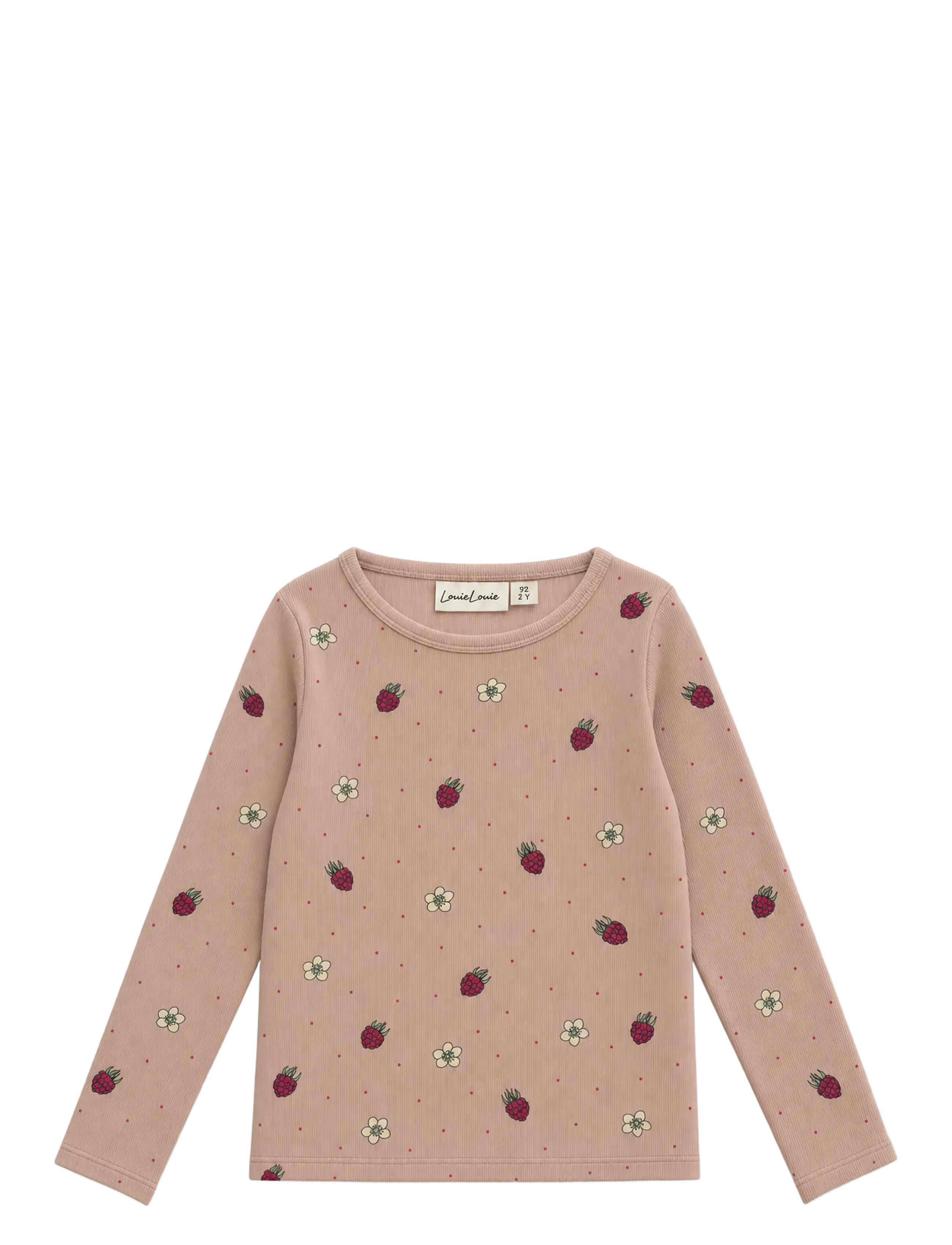 LouieLouie T-shirt Long sleeve - Rib 2x1 - Shop by age - RASPBERRY ROSE / pink/rose