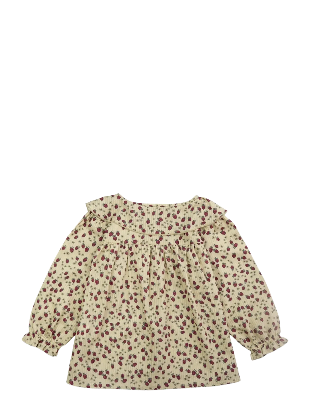 LouieLouie - Juliette Ruffle shirt - Seersucker - overhemden met lange mouwen - petit raspberries - 1