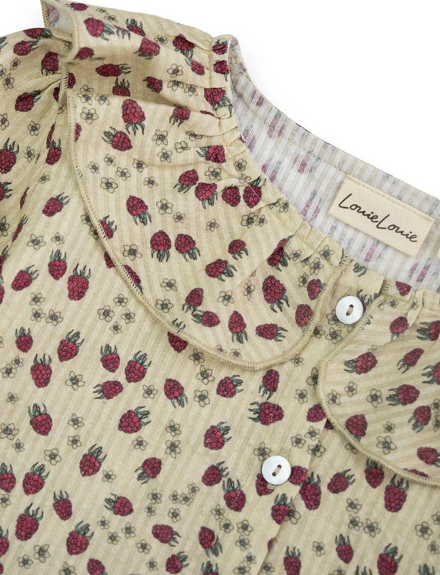 LouieLouie - Juliette Ruffle shirt - Seersucker - overhemden met lange mouwen - petit raspberries - 2