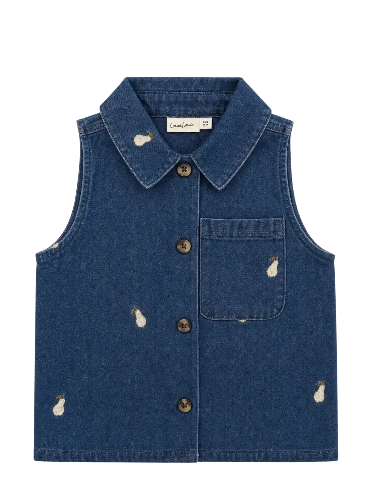 LouieLouie - Vilhelm west - Denim - westen - pear fall - emb - 1