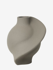 Louise Roe - Ceramic Pirout Vase #01 - syntymäpäivälahjat - sanded grey - 0