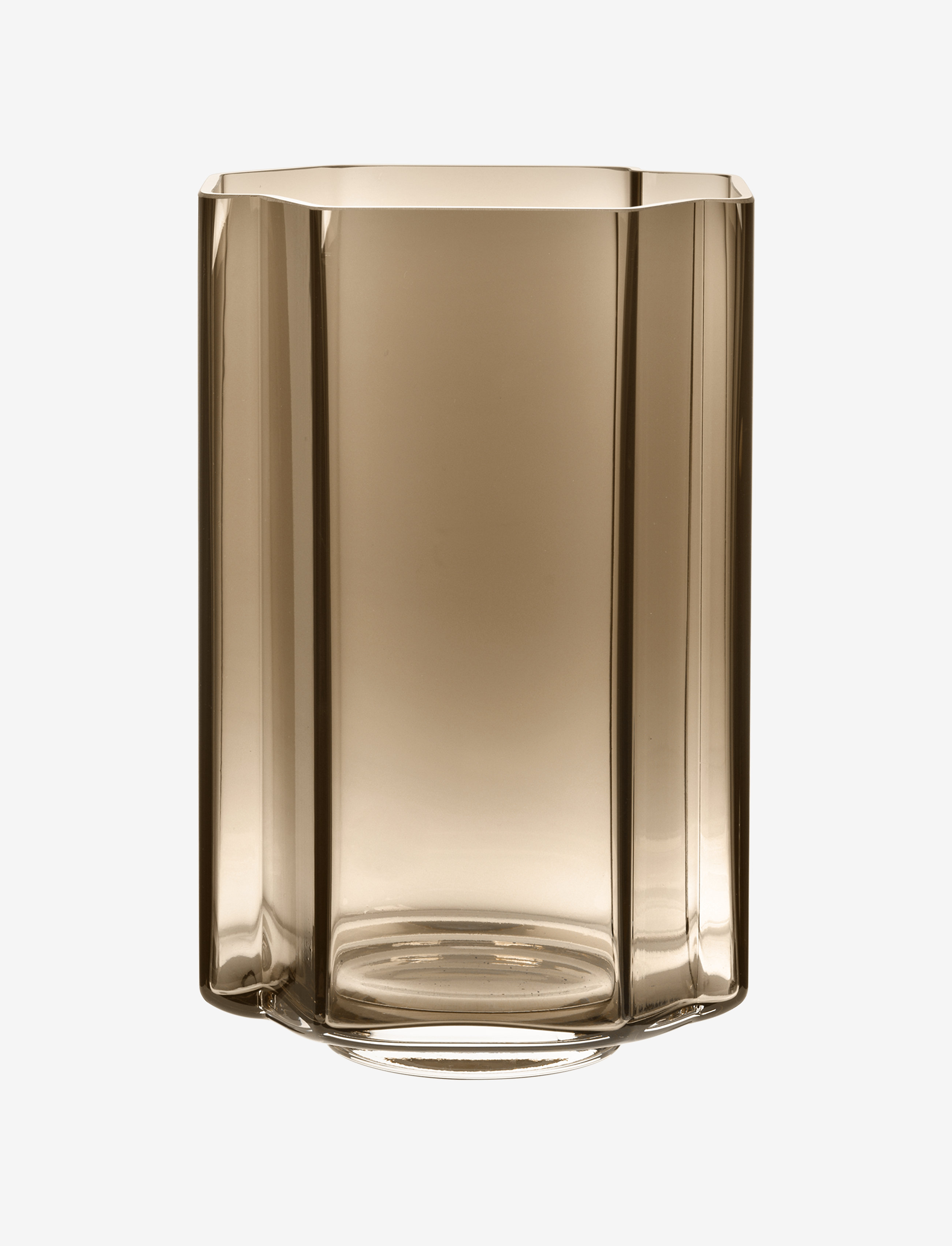 LOUISE ROE Funki Vase Asymmetric - LOUISE ROE - SMOKE / brown
