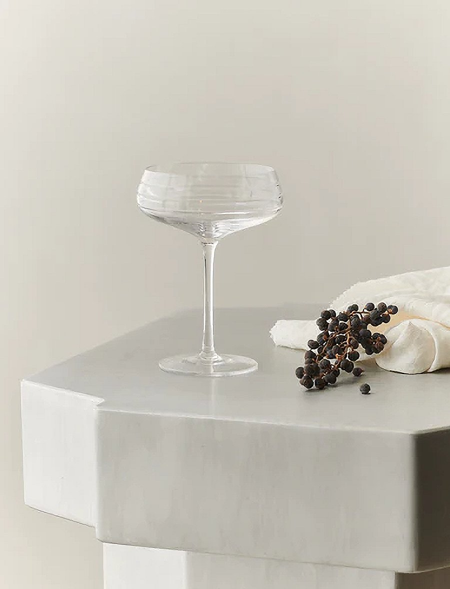 LOUISE ROE - Champagne Coupe Triple Cut - sektgläser - clear - 0