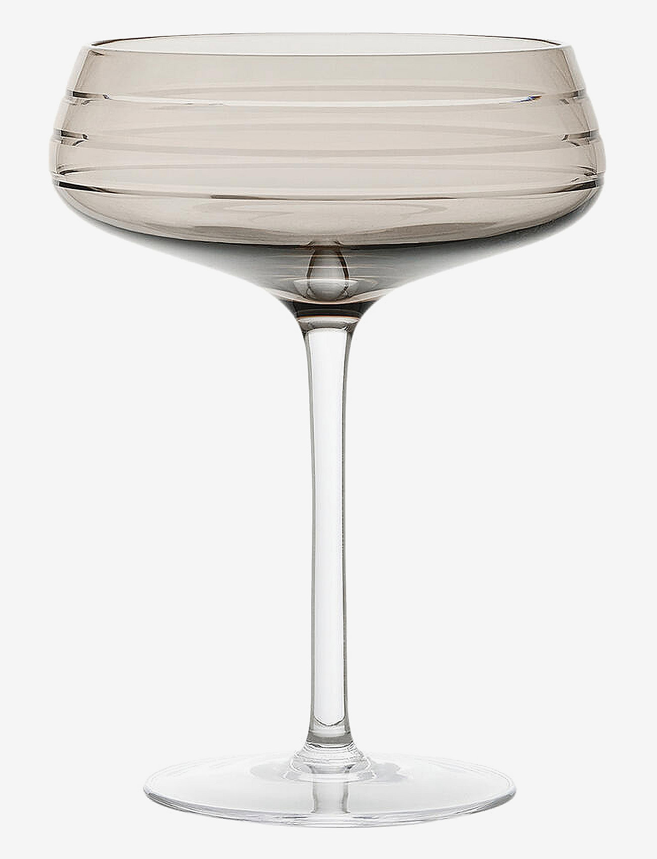 LOUISE ROE - Champagne Coupe Triple Cut - champagne glasses - grey - 0