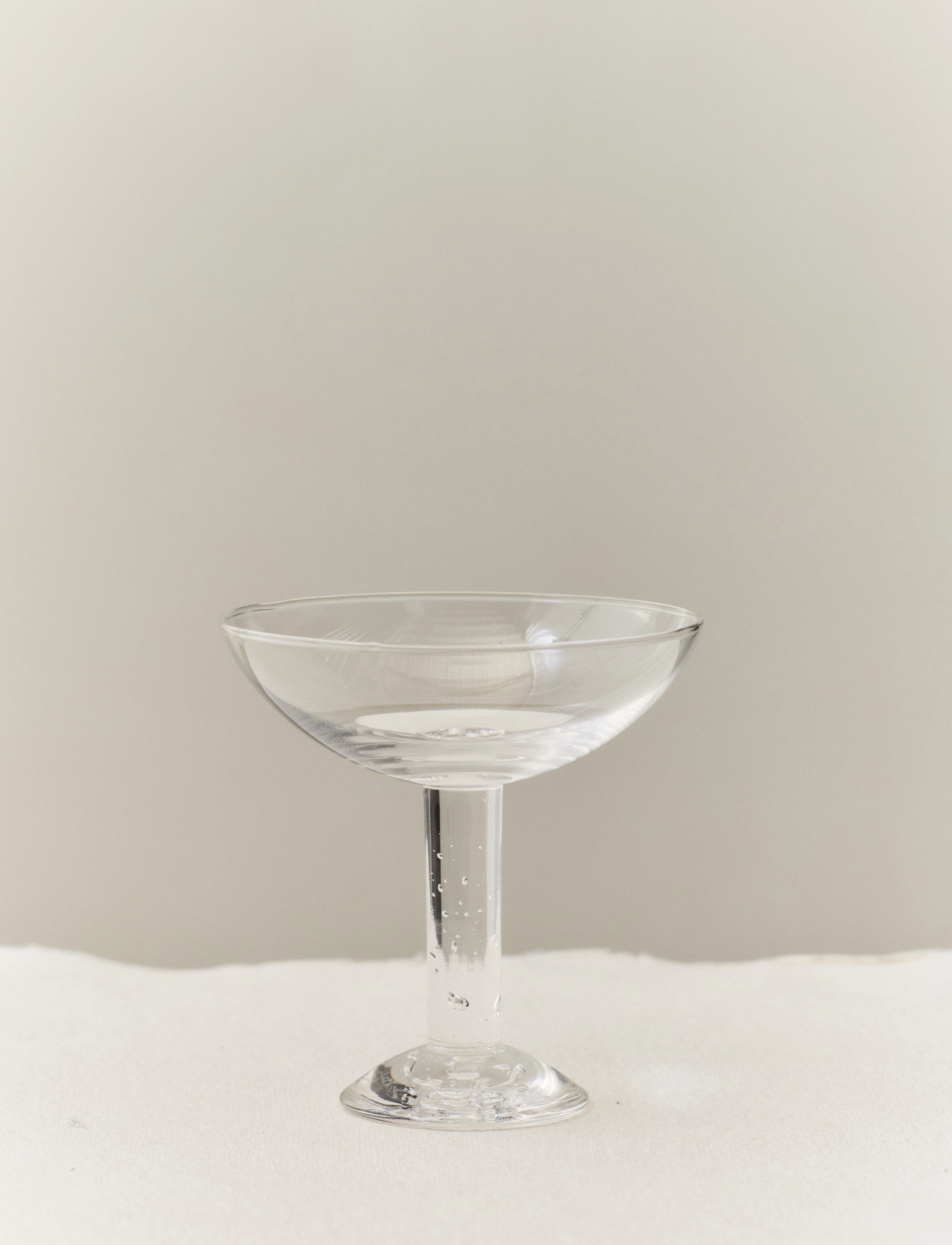 LOUISE ROE Bubble Glass, Champagne Coupe, Plain Top, H12.5 cm, Nackt - Homeware