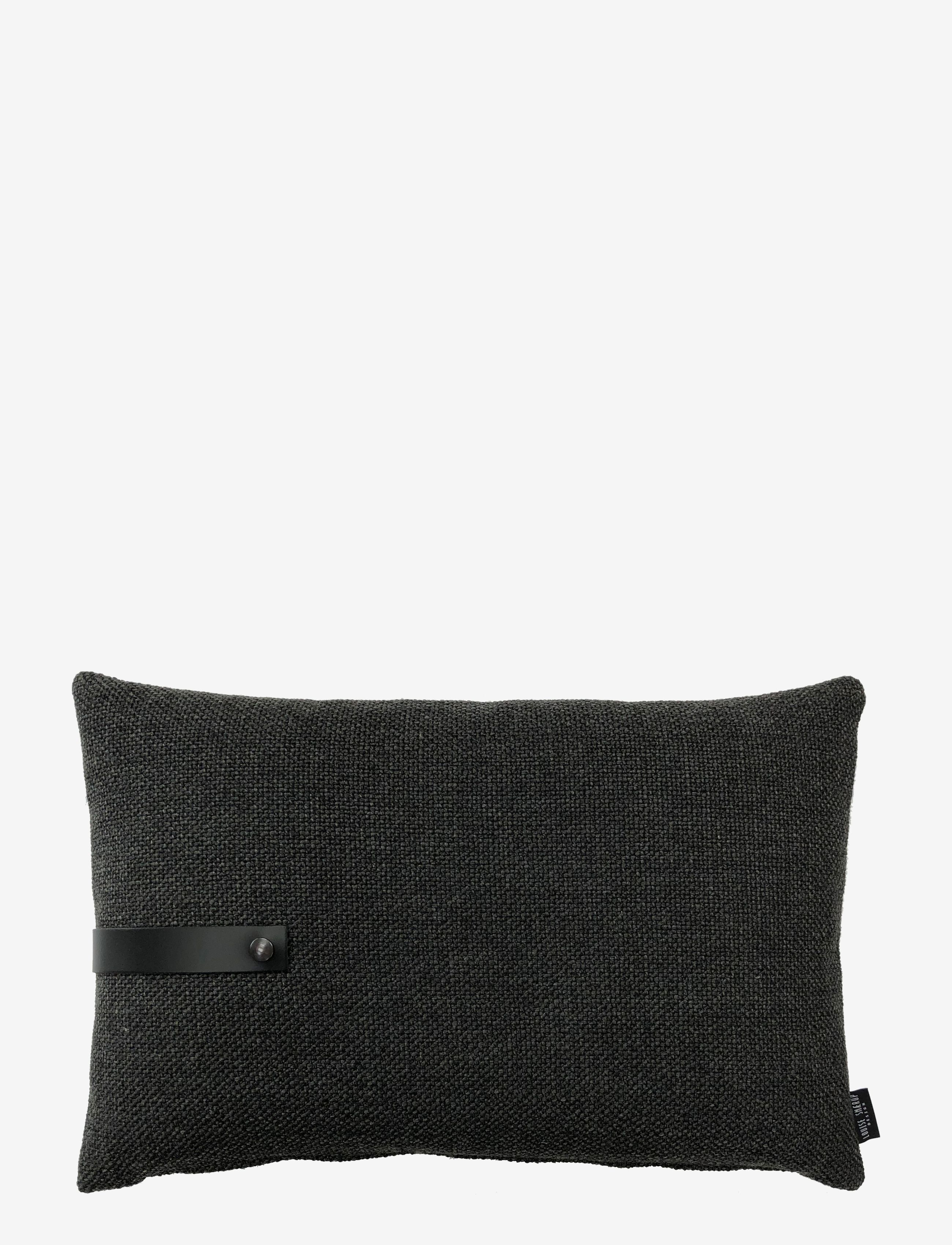 Louise Smærup Rough Cushion Cover - Cushion covers - GREY / black