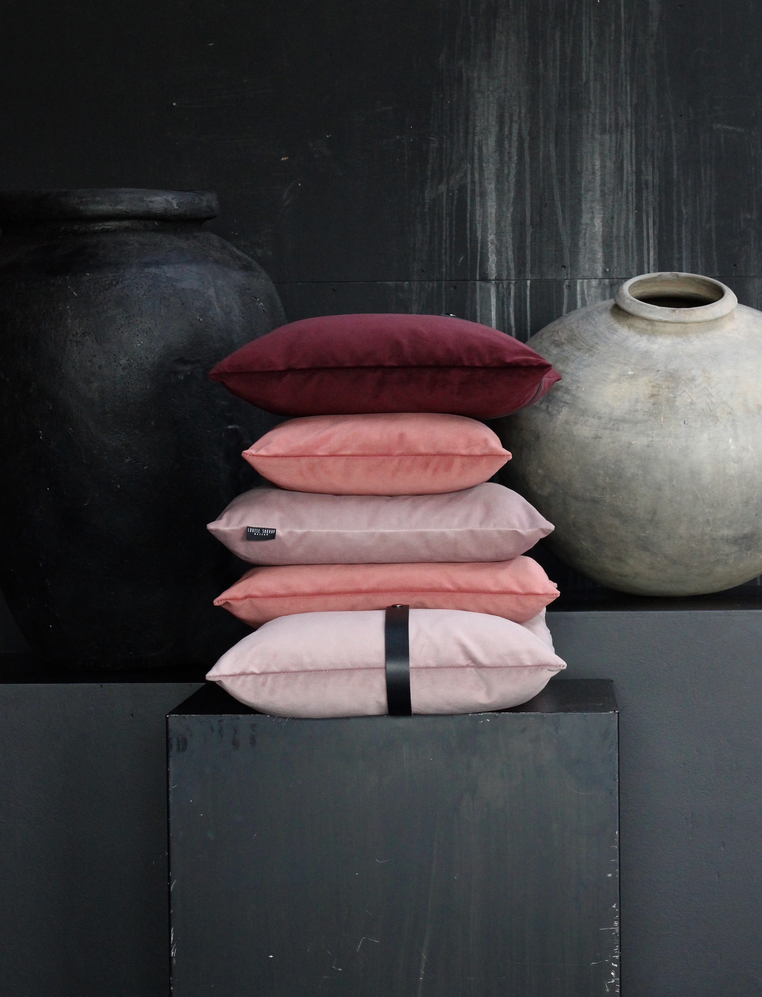 Louise Smærup - Velour Pudebetræk uden strop - dusty rose - 3