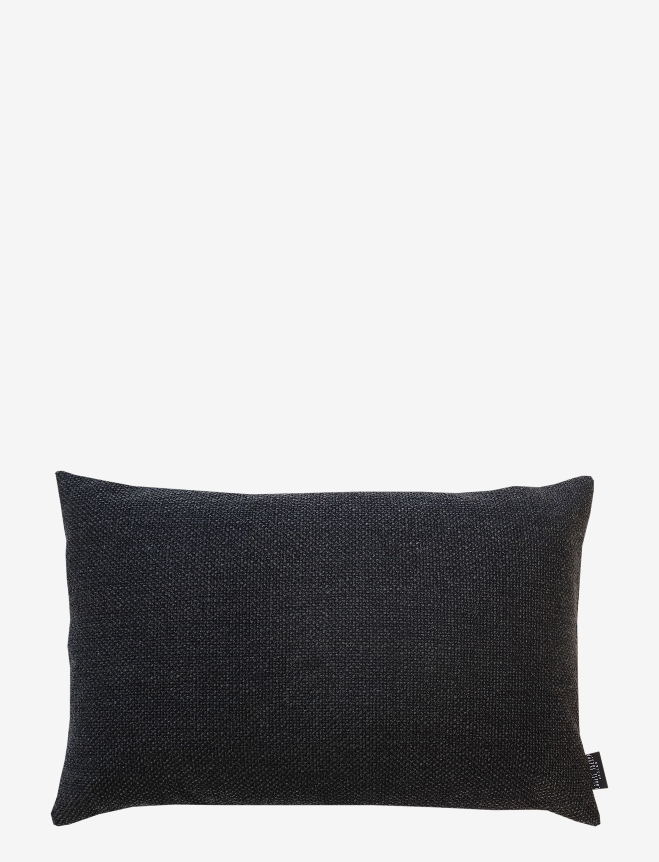 Louise Smærup Rough Cushion Cover WO strap - Cushion covers - GREY / black