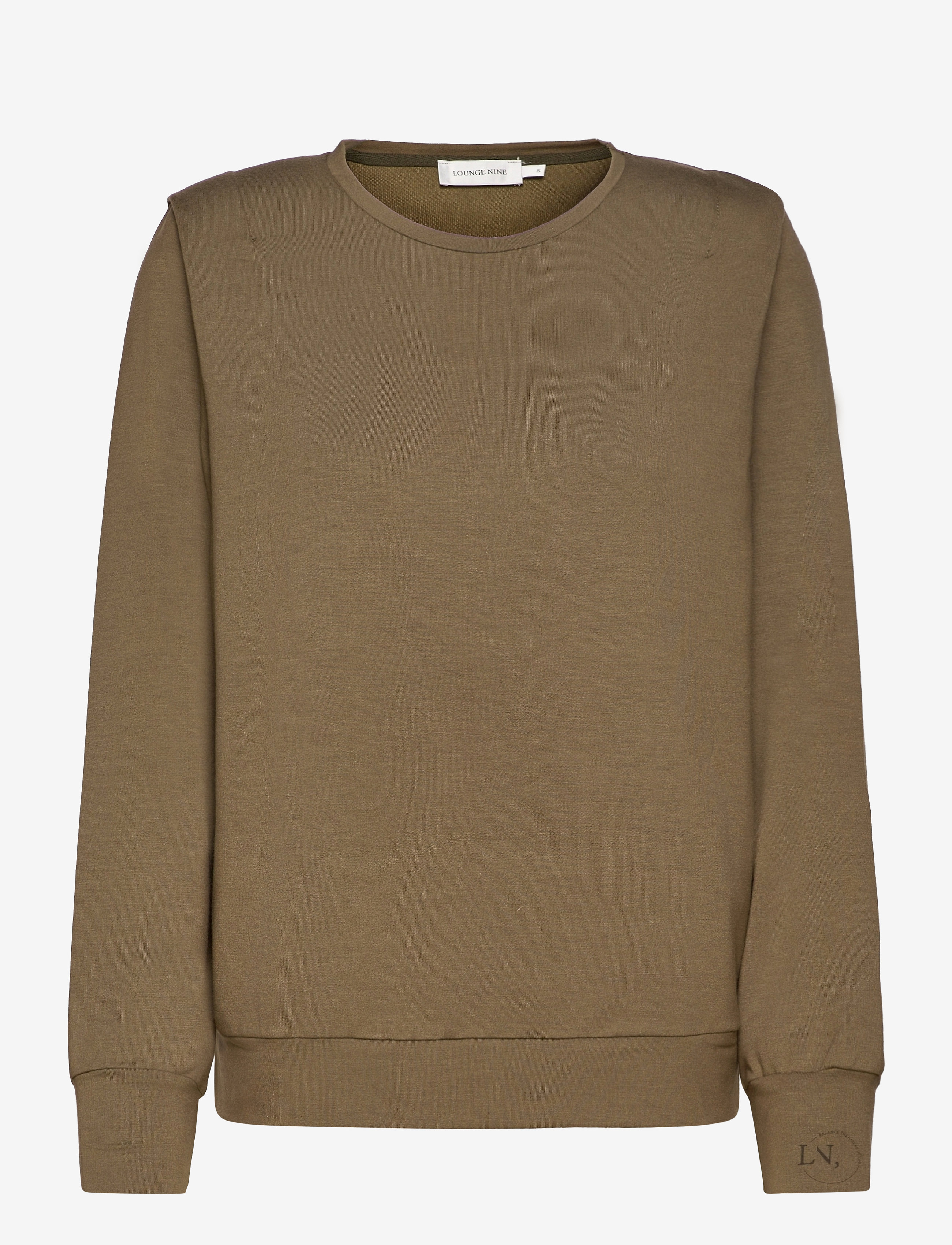 LOUNGE NINE Lnkira Shoulderpad Sweatshirt Braun - S - Damen