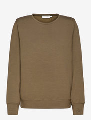 Lounge Nine - LNKira Shoulderpad Sweatshirt - džemperi - tarmac - 0