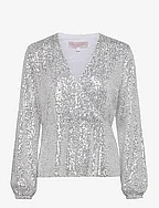 Adeline blouse - SILVER SEQUINS
