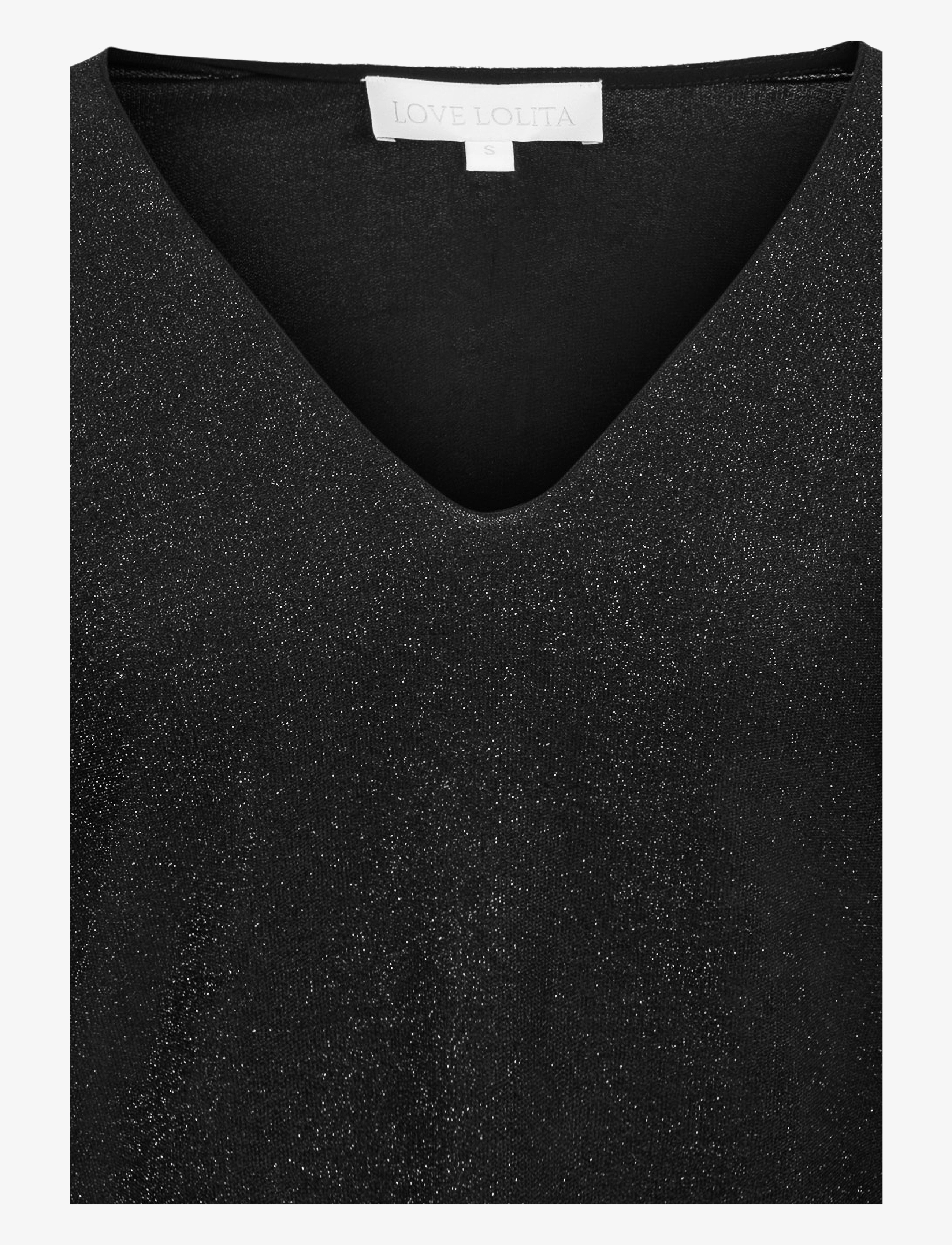 Love Lolita - Peach blouse - black glitter - 3