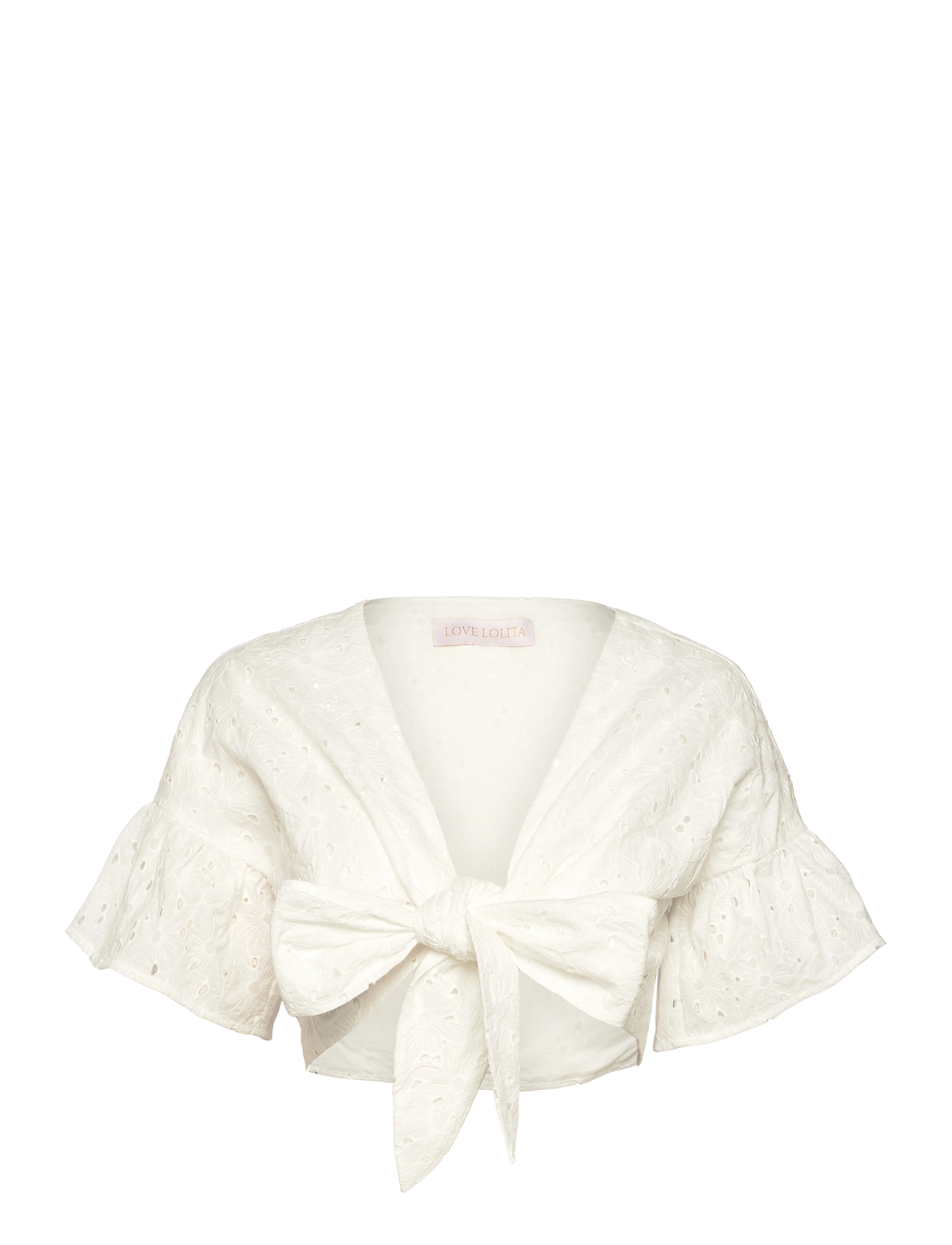 Love Lolina Carla top - Bluser & Skjorter - WHITE / white