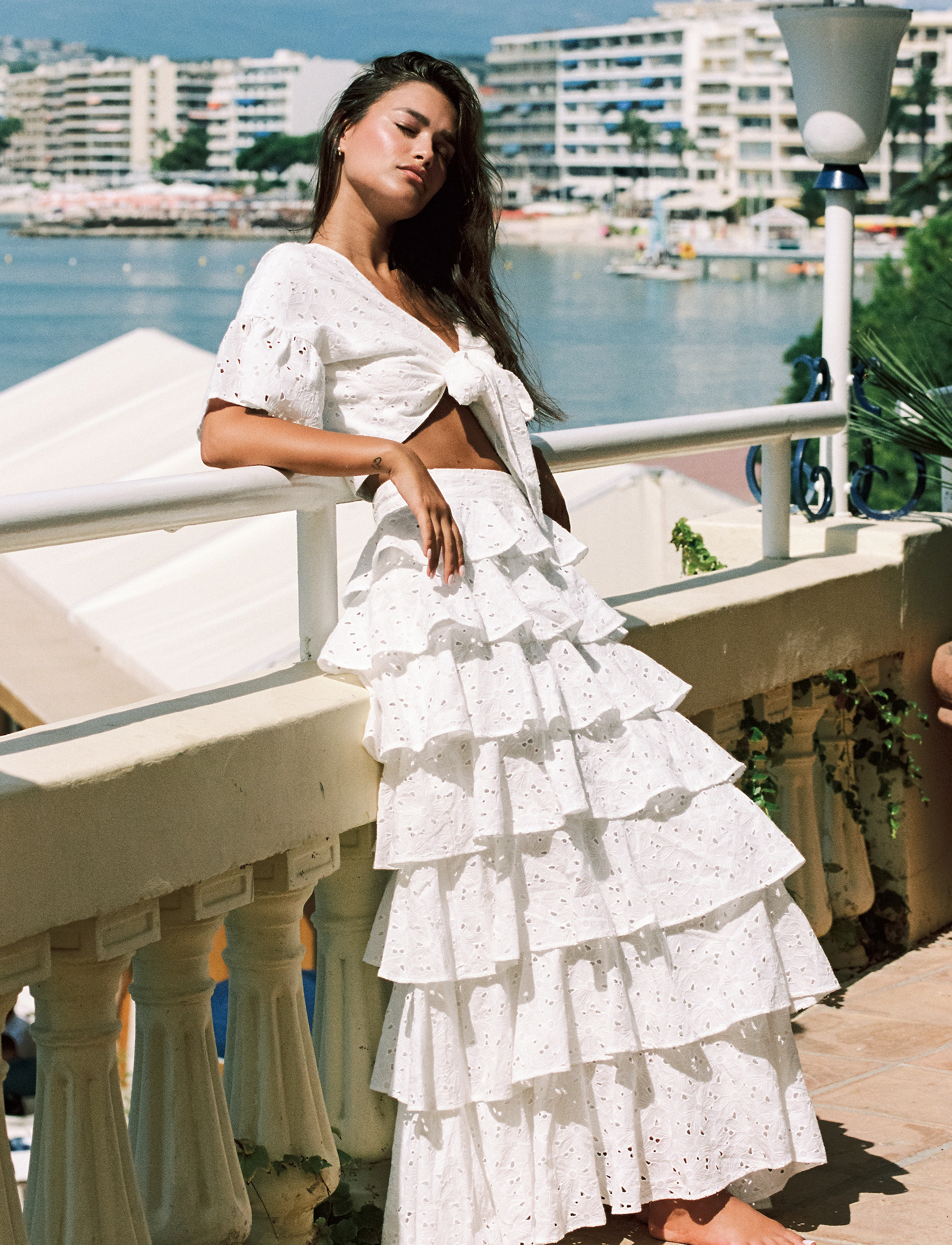 Love Lolina Carla top - Blusen - WHITE / white