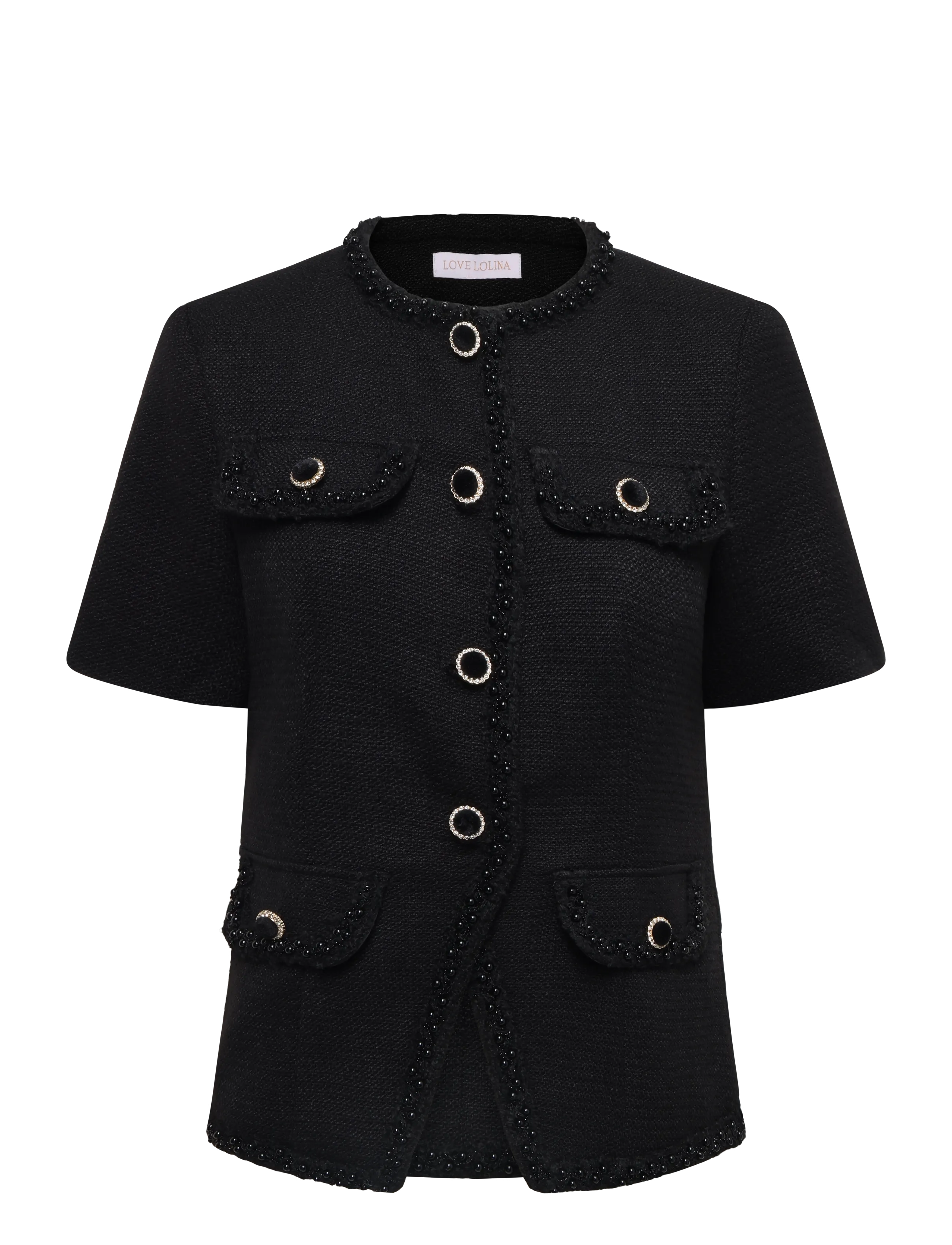 Love Lolina Abbot Top, XL, Black, Blazere > Bouclé Blazere, Dame
