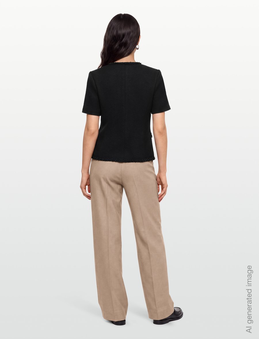Love Lolina - Abbot top - bouclé - black - 4