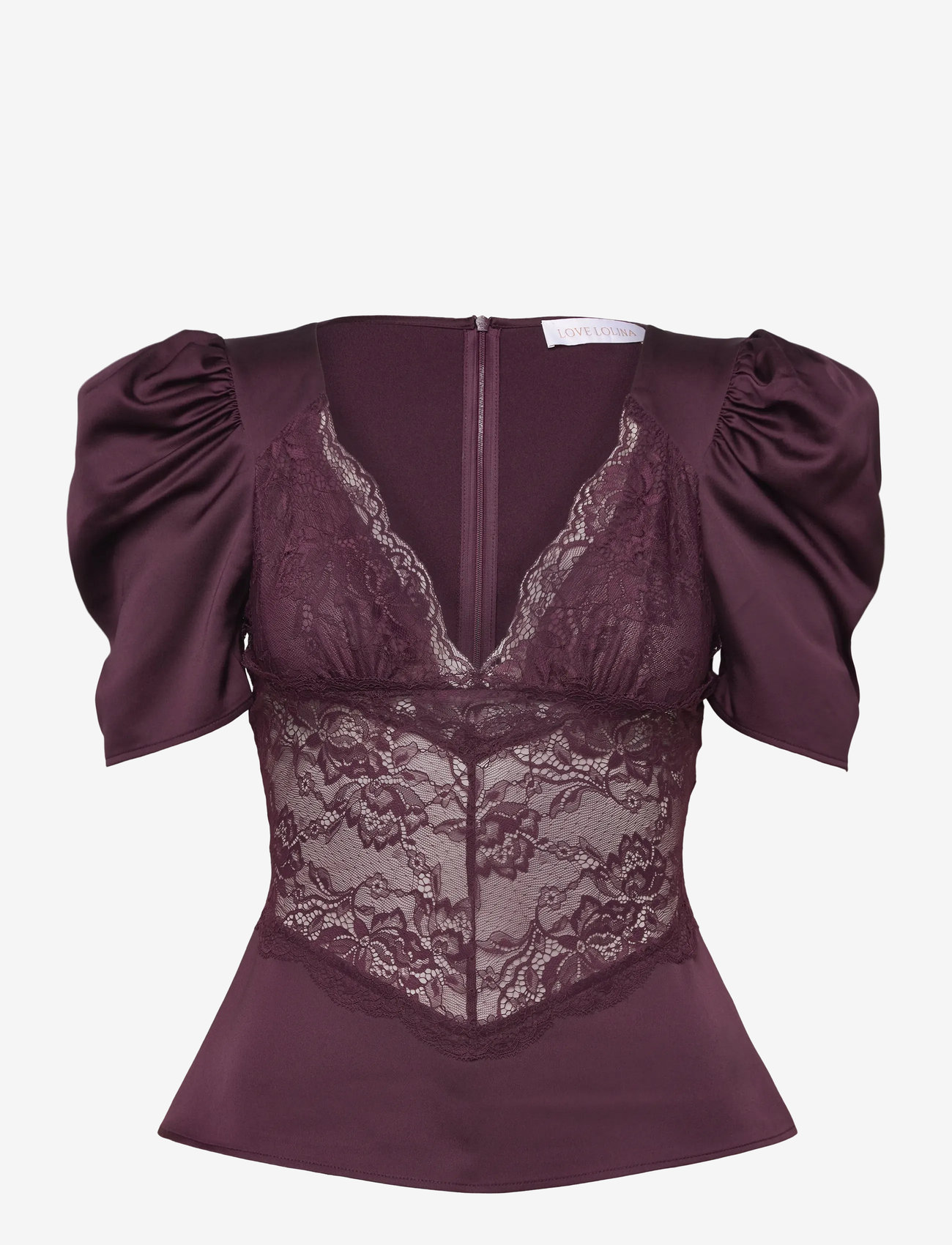 Love Lolina - Francis lace top - burgundy - 0