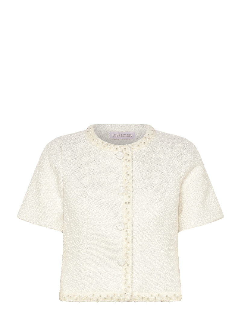 Love Lolina - Abeline top - short-sleeved blouses - white - 1