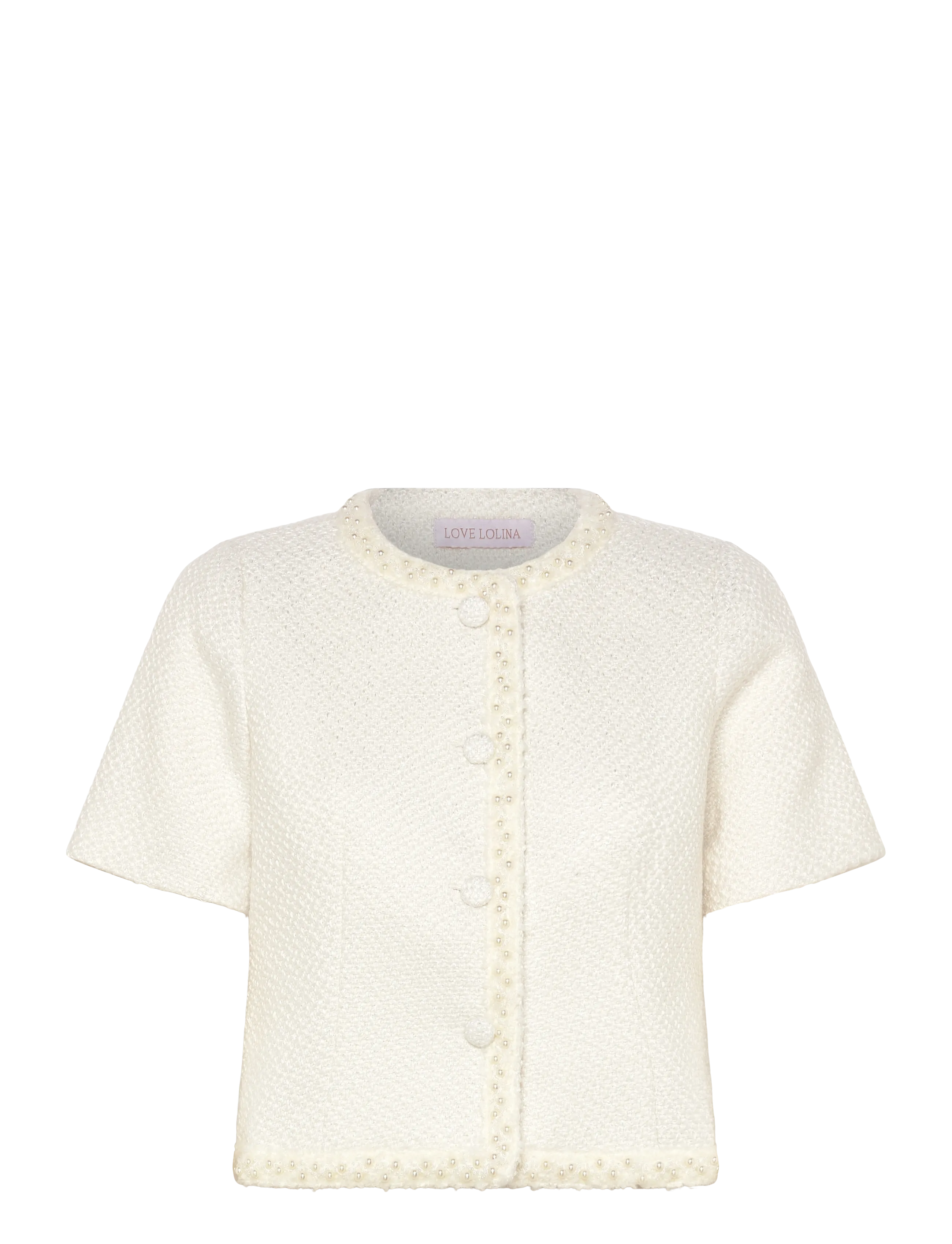 Love Lolina Abeline top - Kortærmede bluser - WHITE / white
