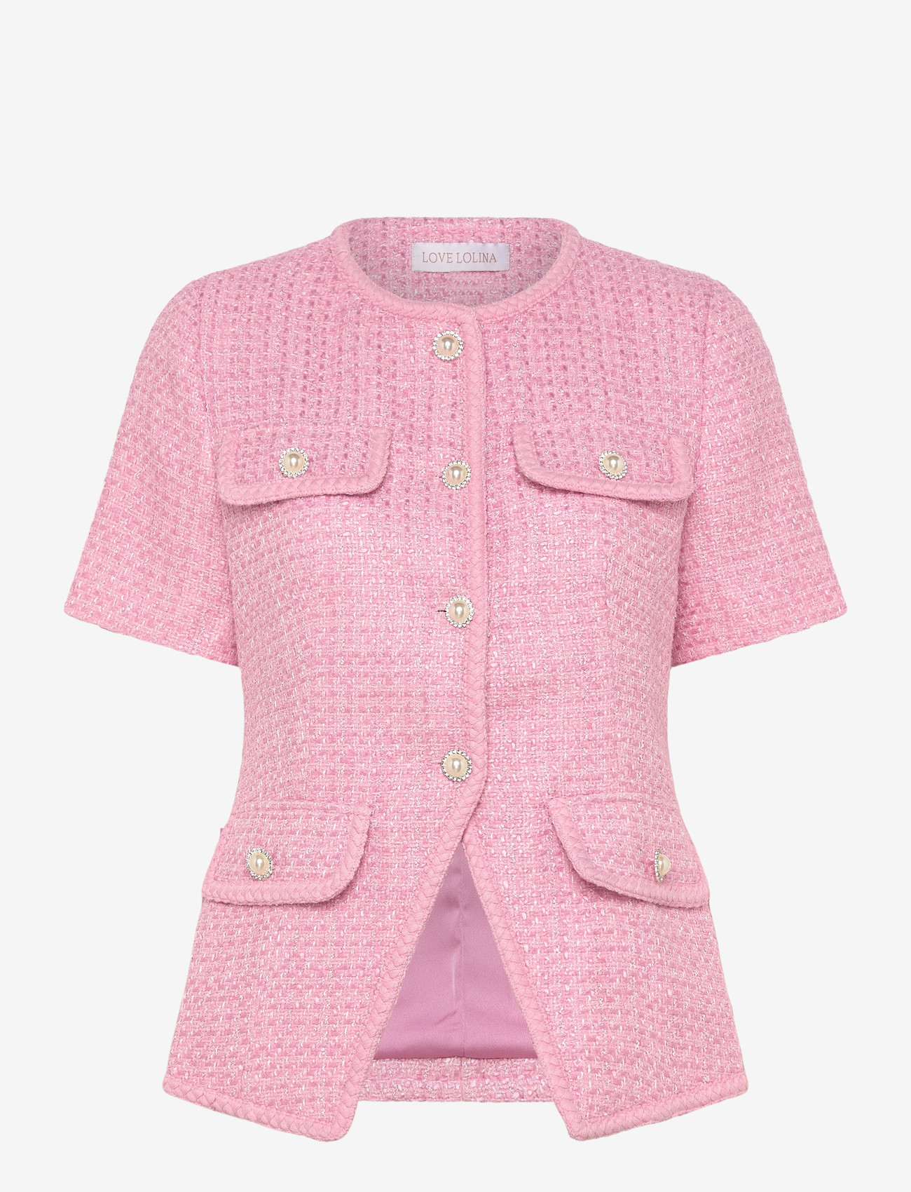 Love Lolina - Abbot top - short-sleeved blouses - pink - 0
