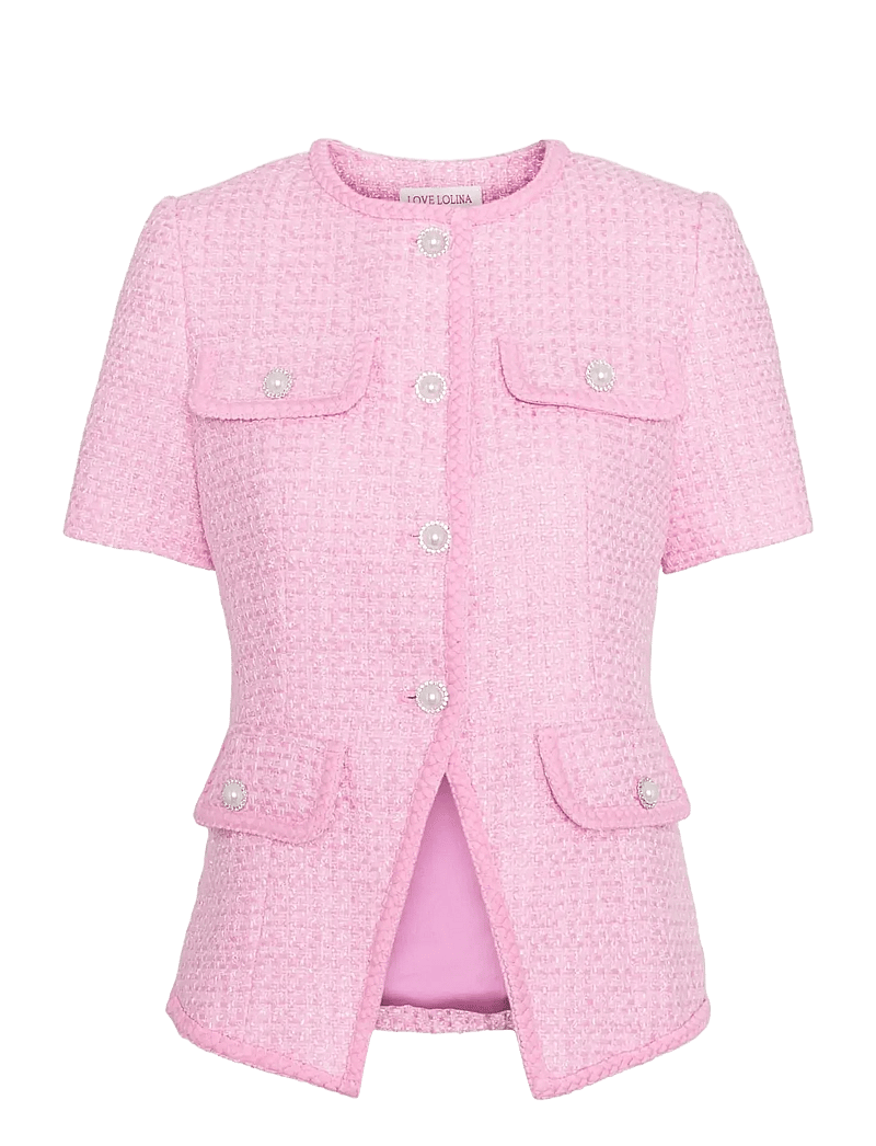 Love Lolina - Abbot top - kurzämlige blusen - pink - 1