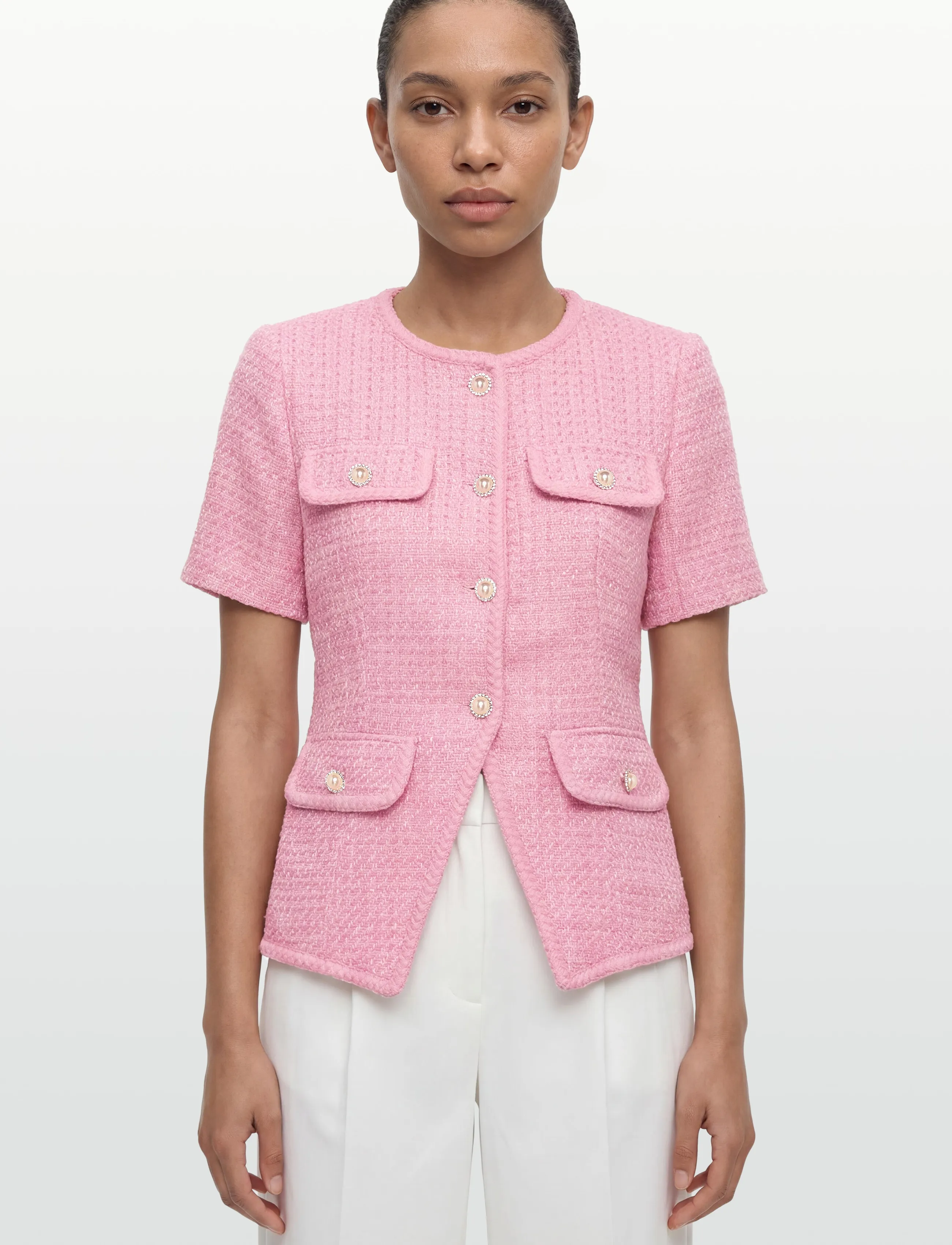Love Lolina - Abbot top - short-sleeved blouses - pink - 3