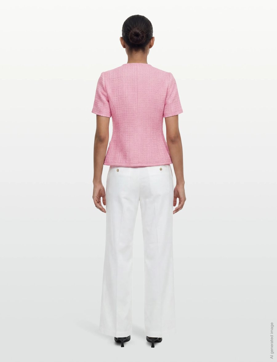 Love Lolina - Abbot top - lühikeste varrukatega pluusid - pink - 4