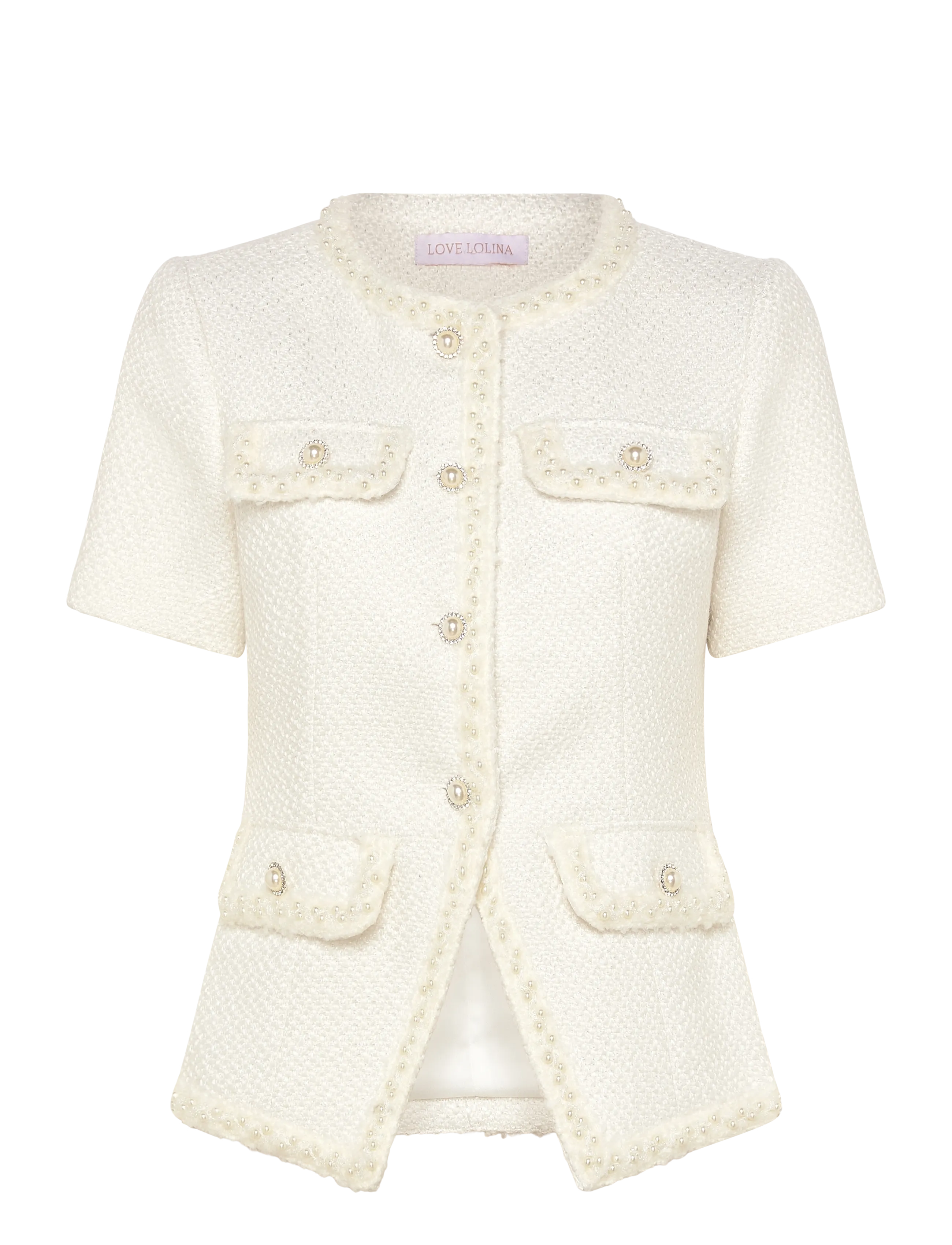 Love Lolina Abbot top - Kortærmede bluser - WHITE / white